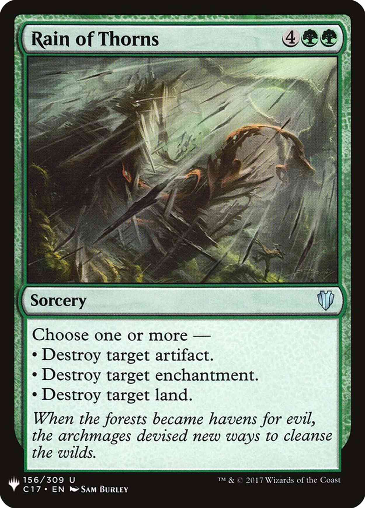 Rain of Thorns magic card front