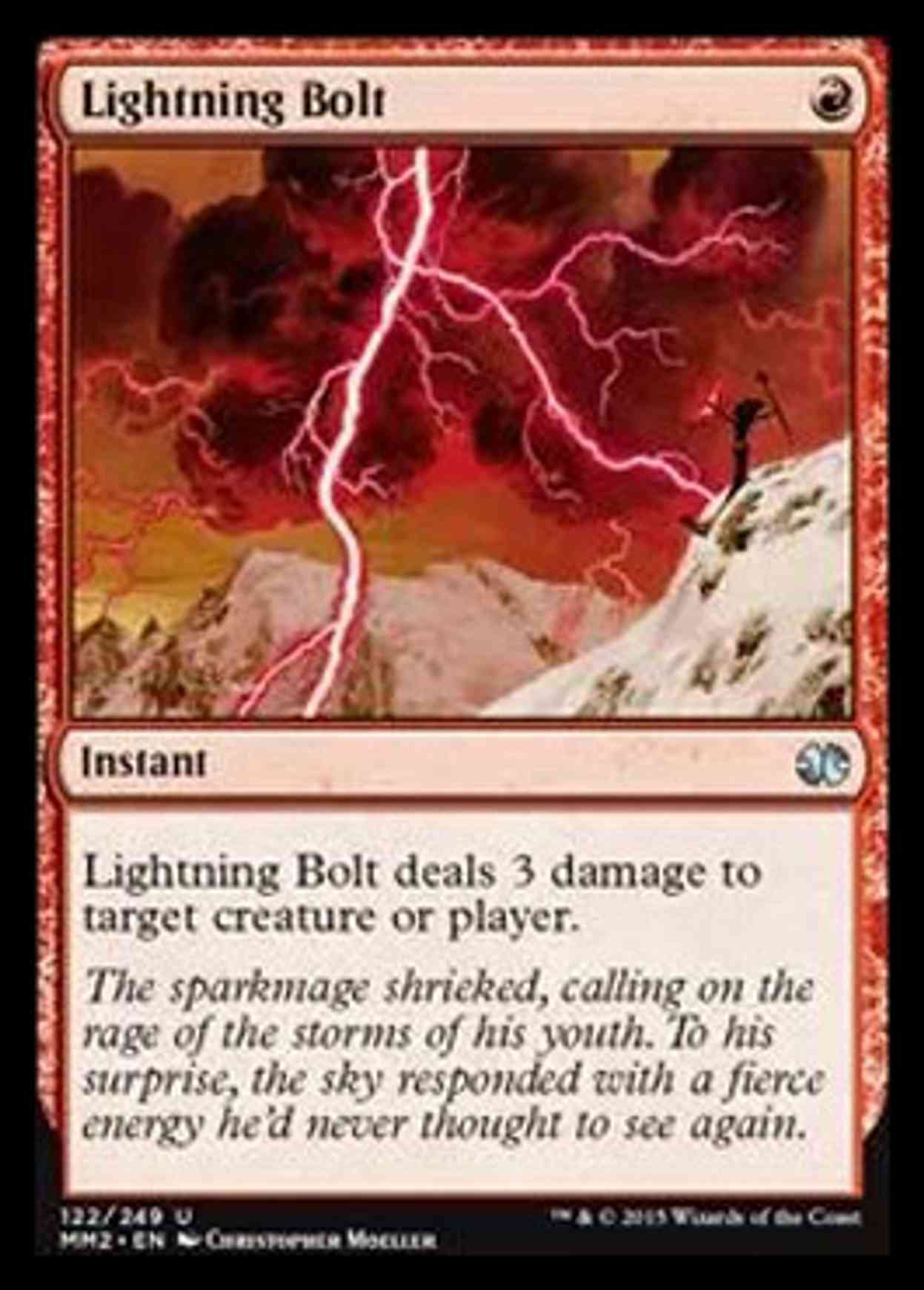 Lightning Bolt magic card front