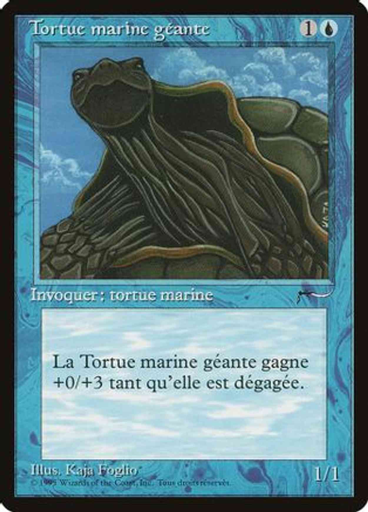 Giant Tortoise (French) - "Tortue marine geante" magic card front