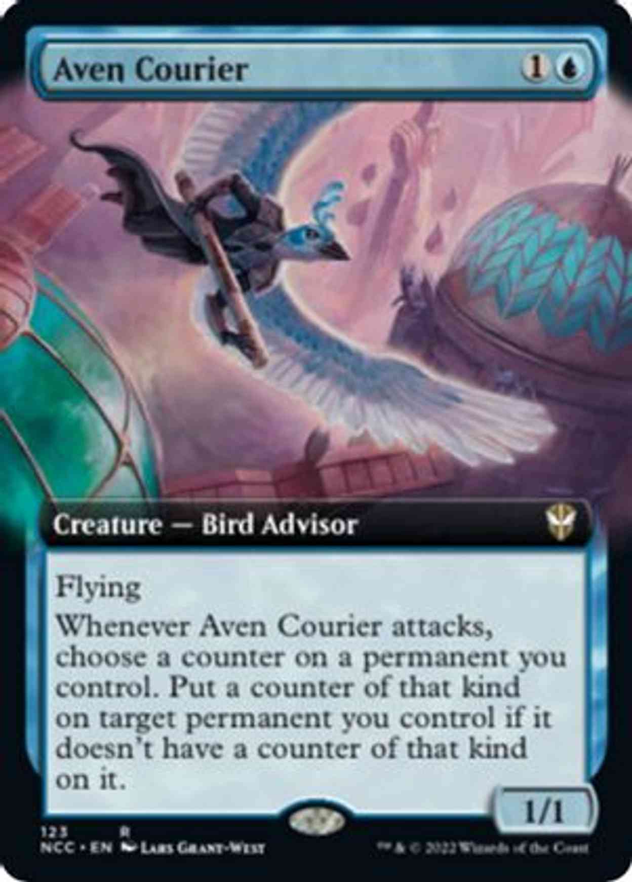 Aven Courier (Extended Art) magic card front
