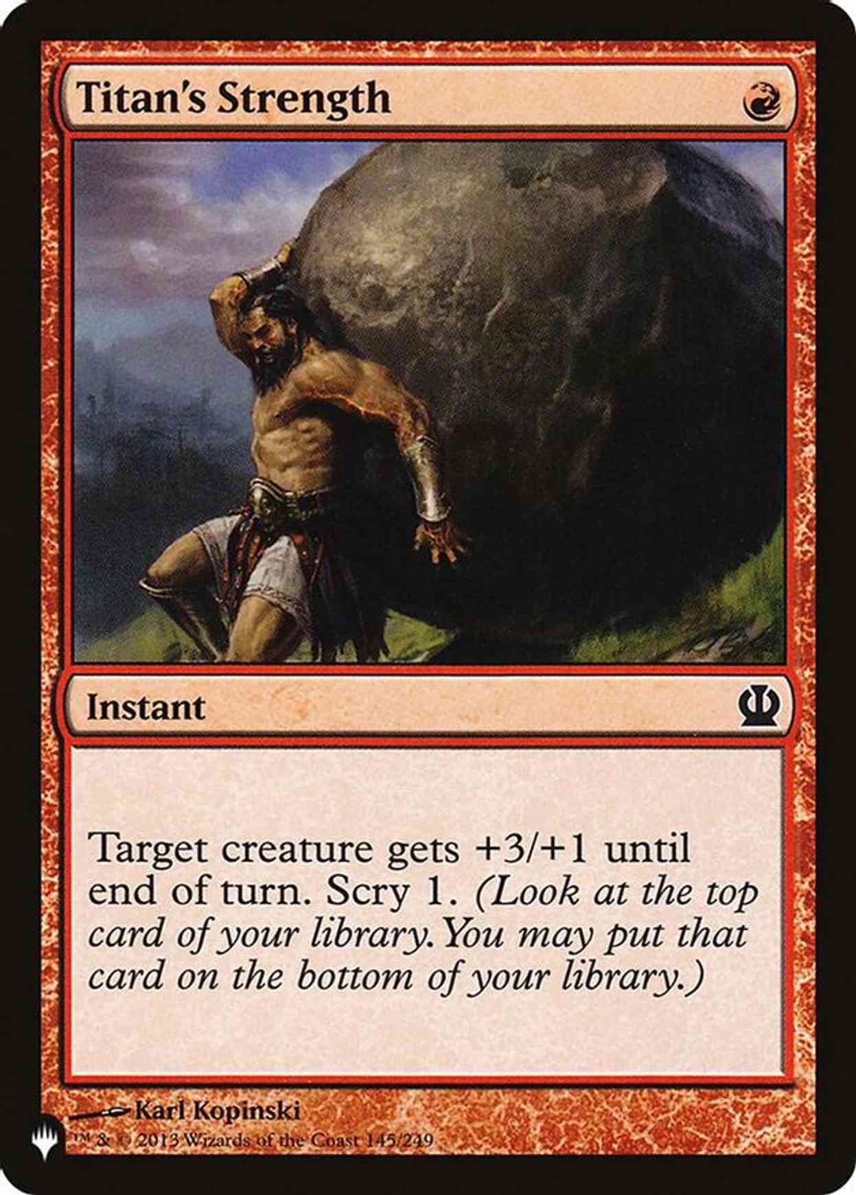 Titan's Strength magic card front