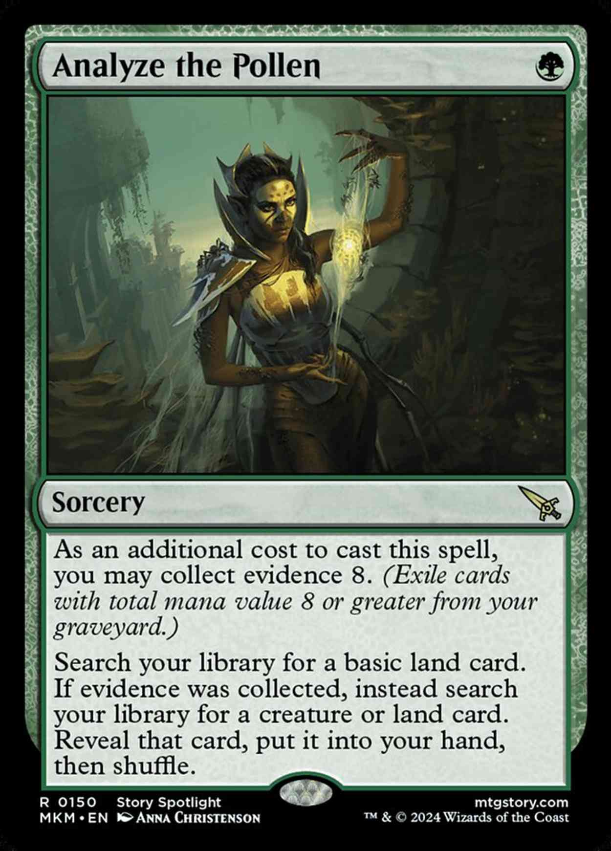 Analyze the Pollen magic card front