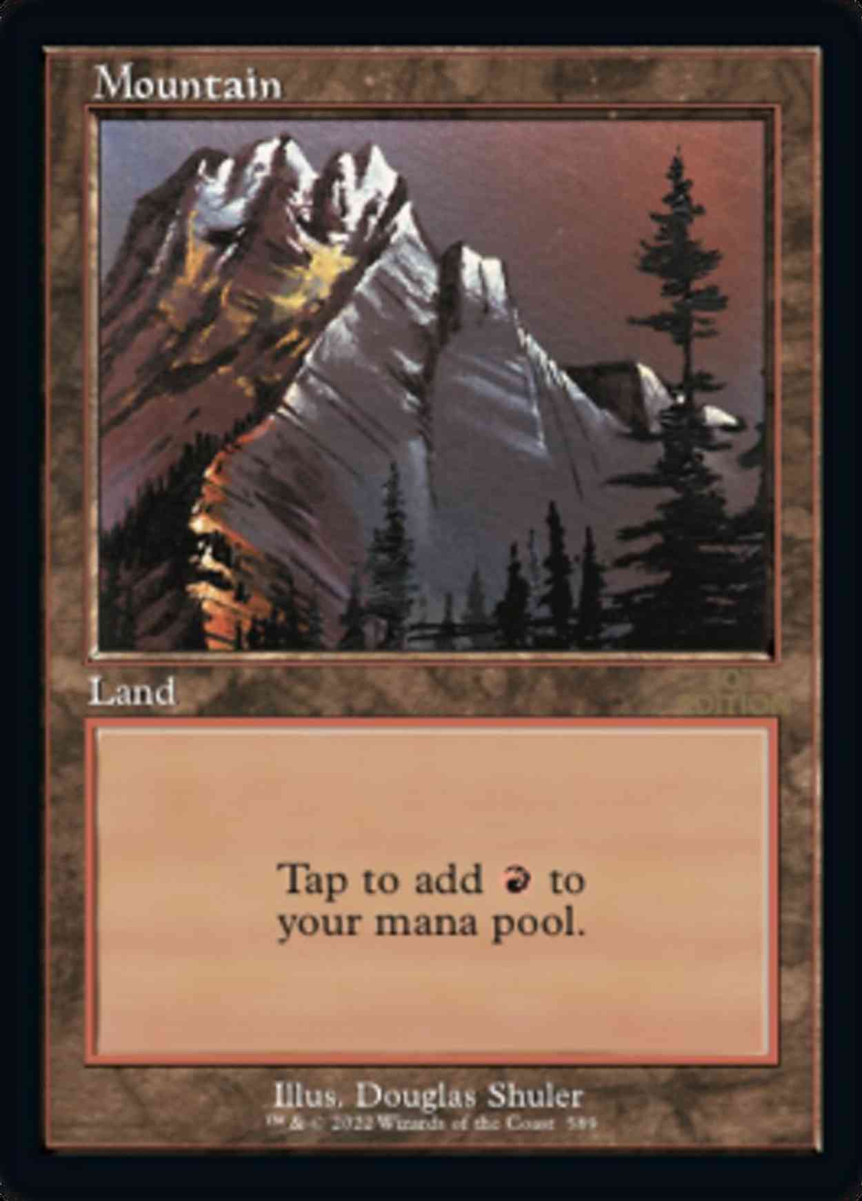 Mountain (589) (Retro Frame) magic card front