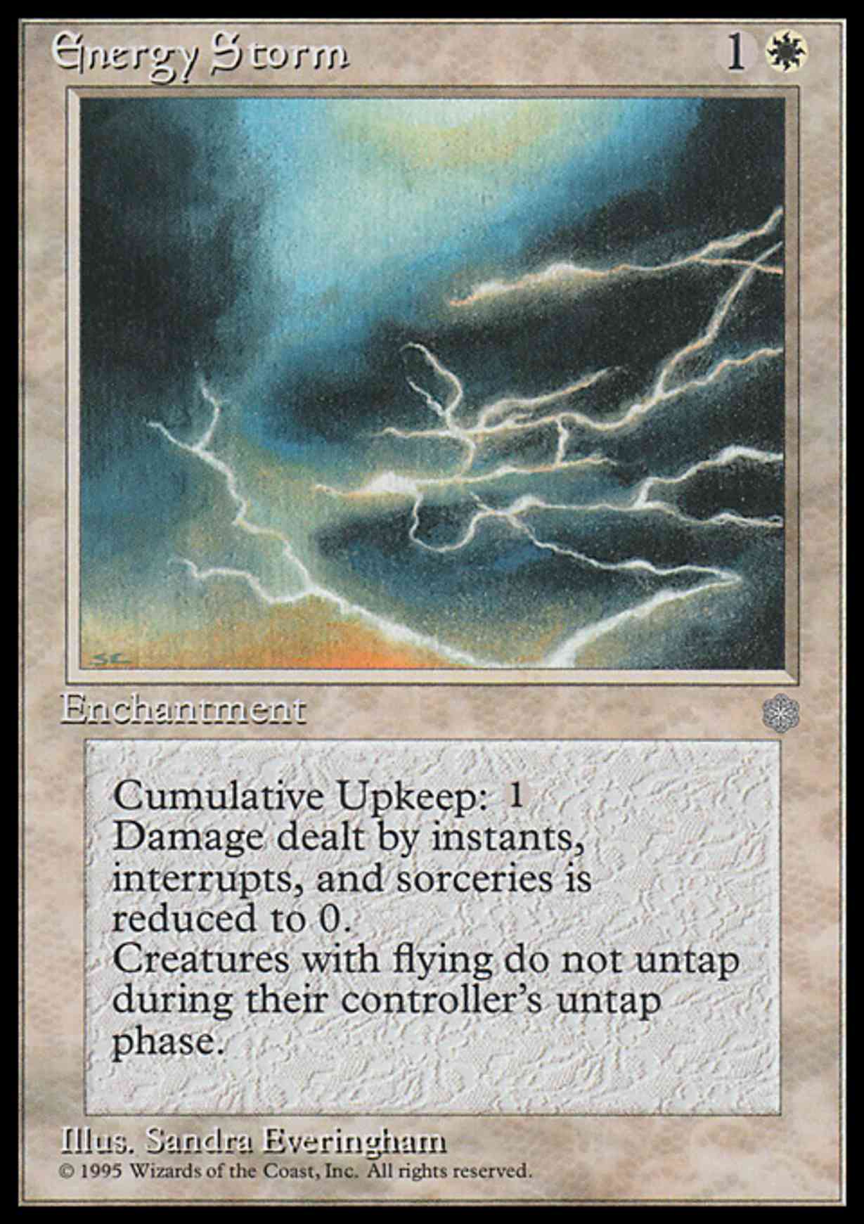 Energy Storm magic card front