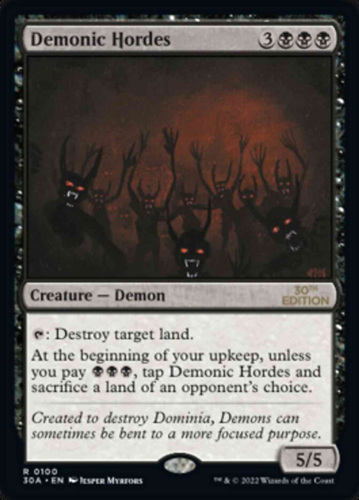 Demonic Hordes magic card front