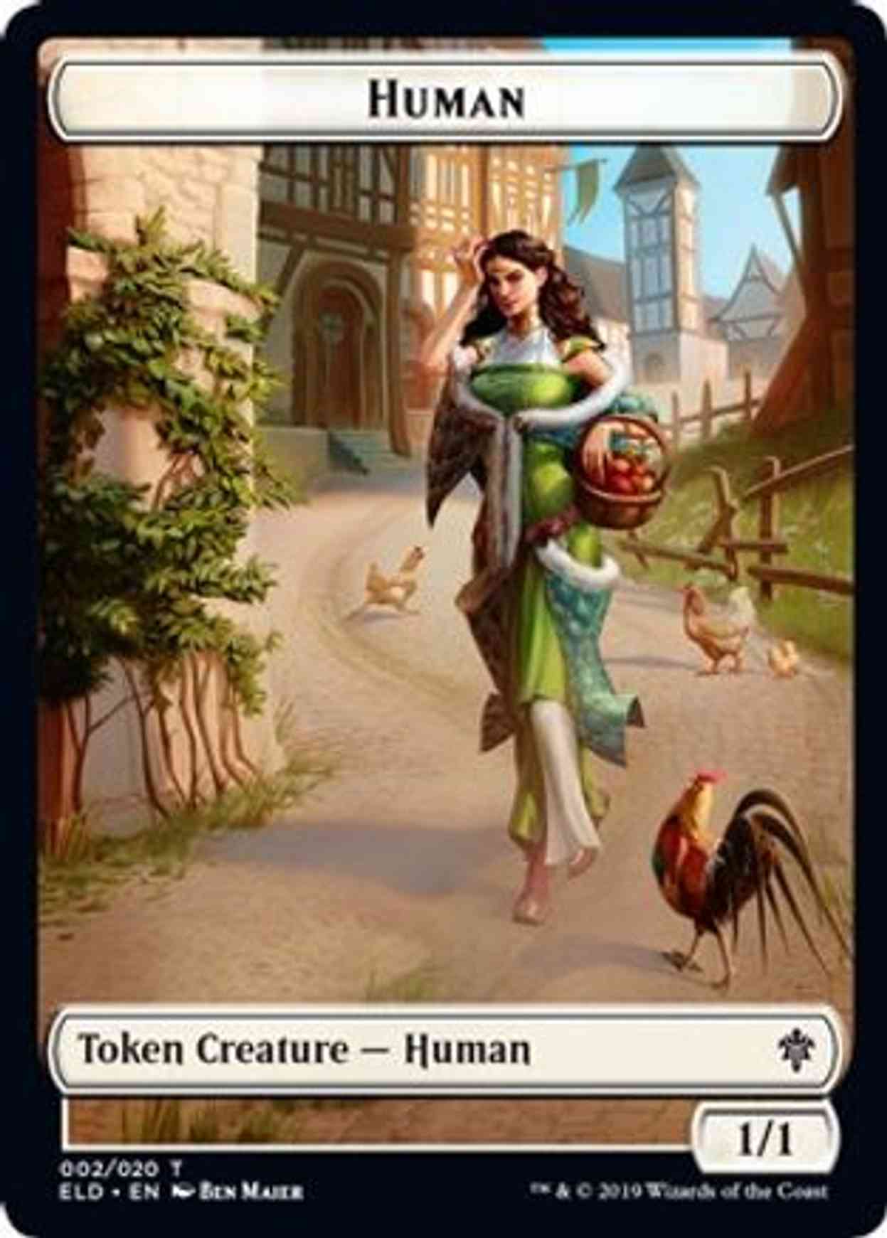 Human // Clue Double-sided Token (Pioneer 2022) magic card front