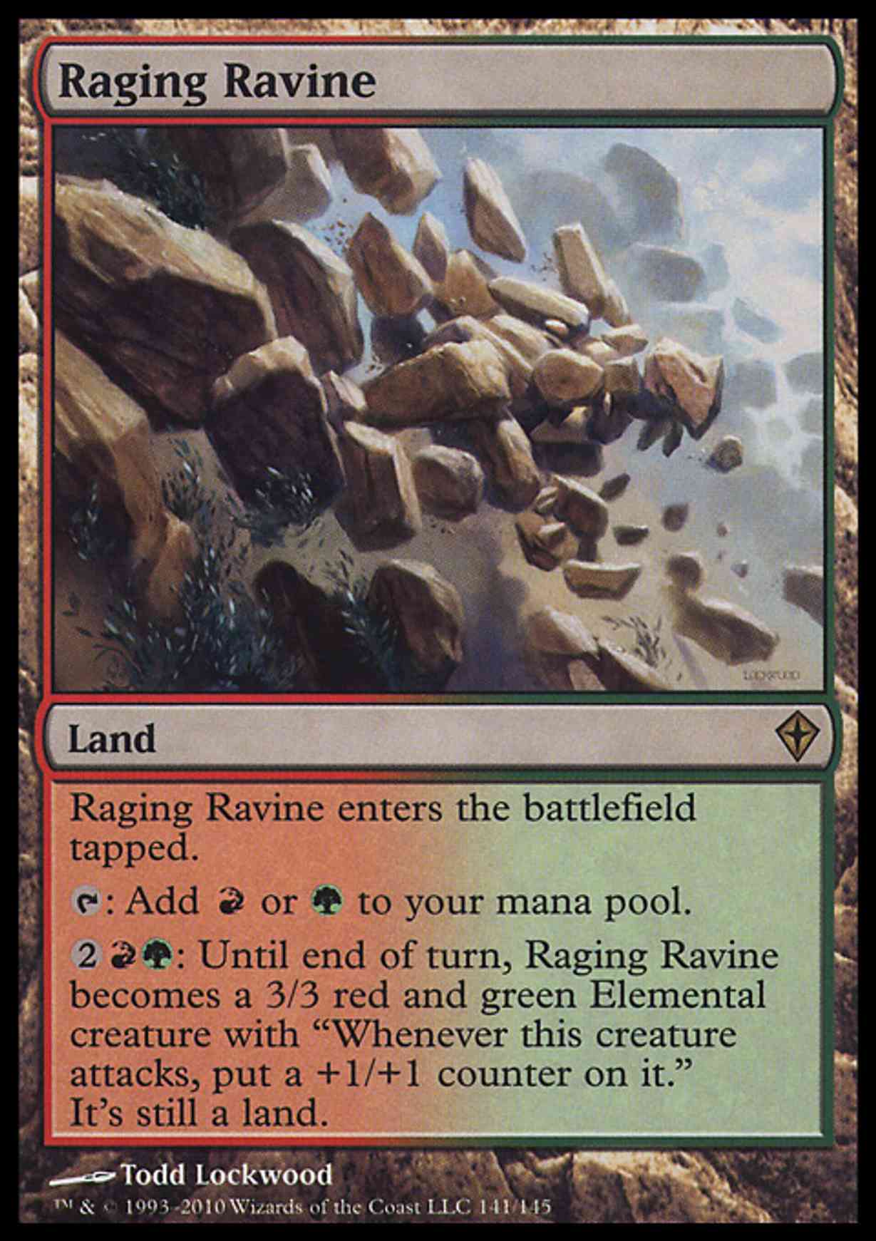 Raging Ravine magic card front