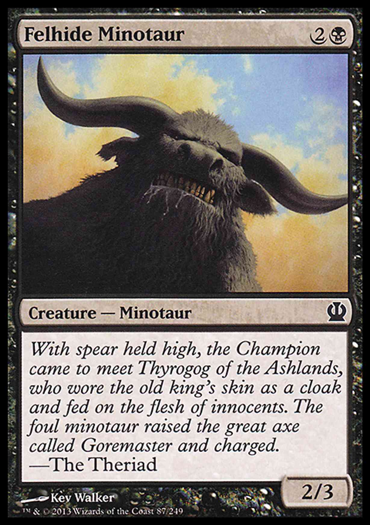 Felhide Minotaur magic card front