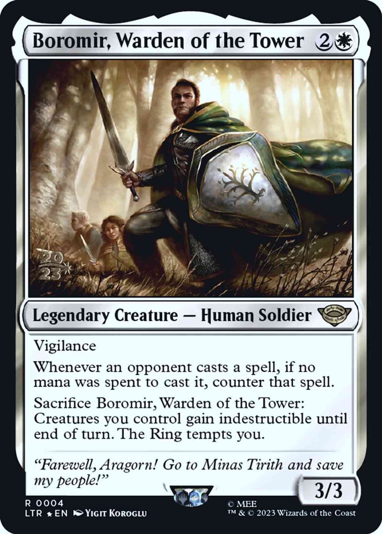 Boromir, Warden of the Tower magic card front