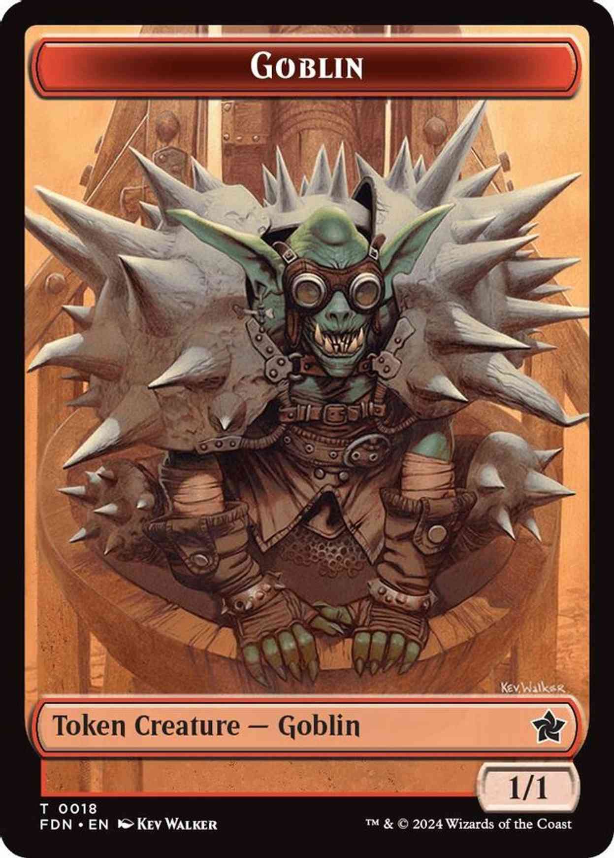 Goblin // Zombie Doubled-Sided Token magic card front