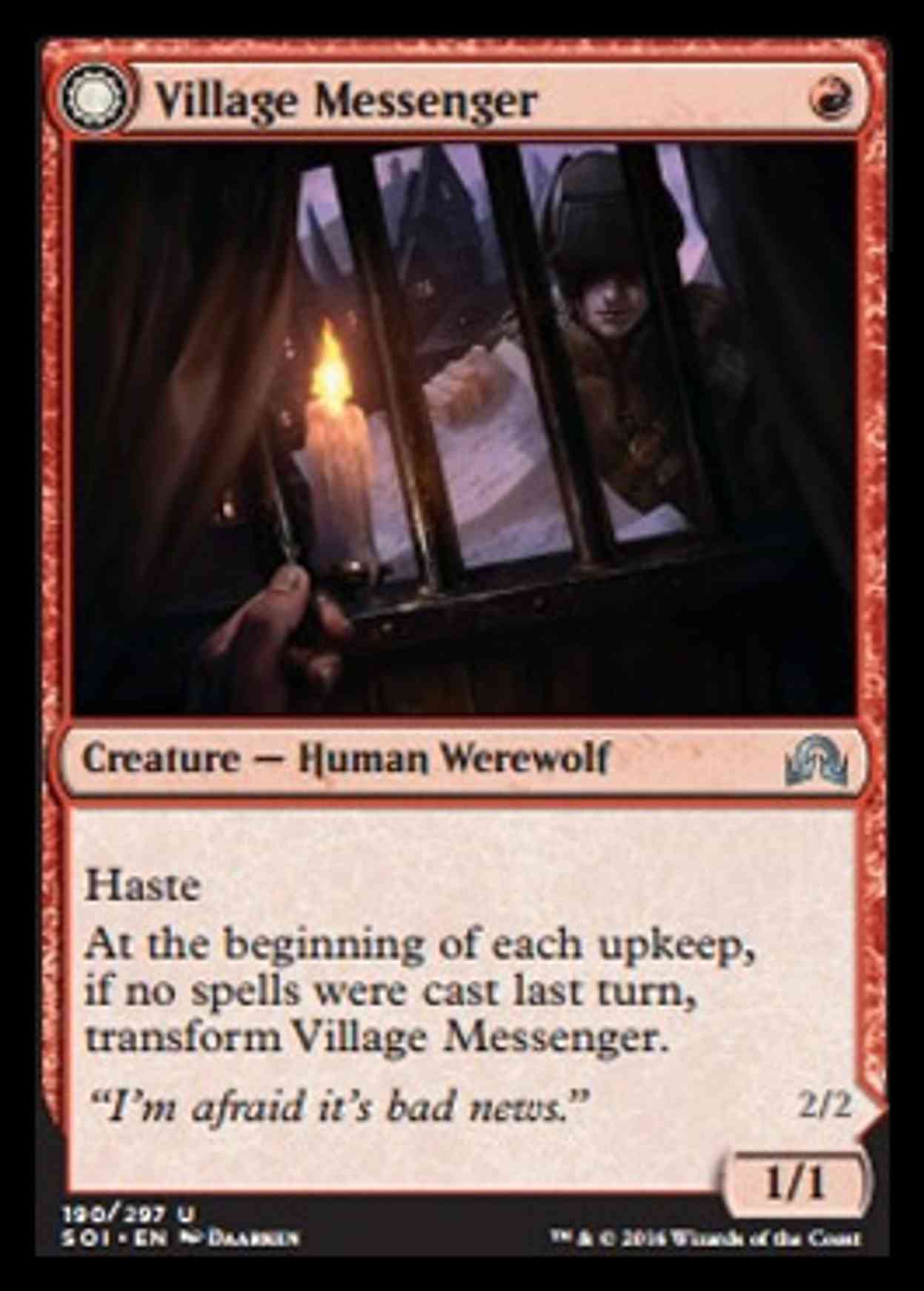 Village Messenger magic card front