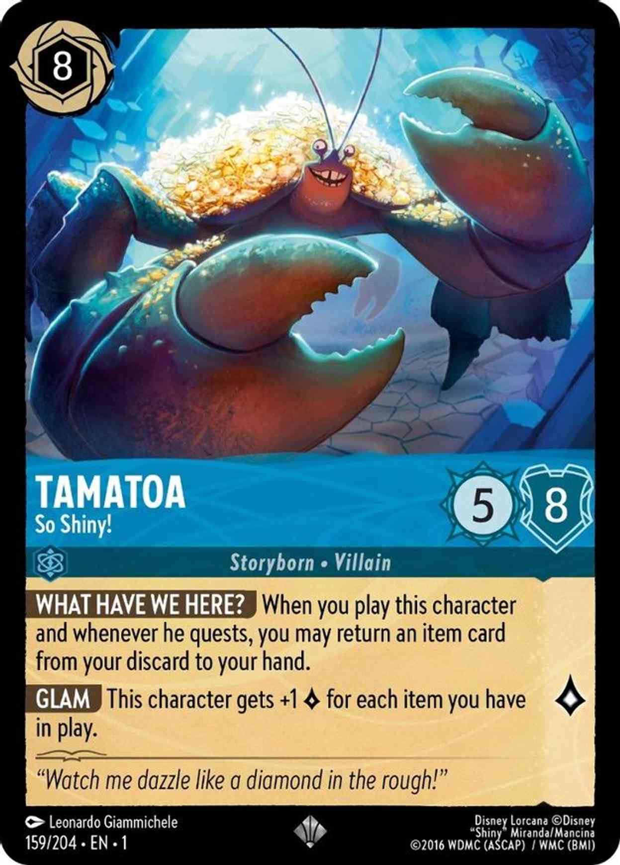 Tamatoa - So Shiny! magic card front