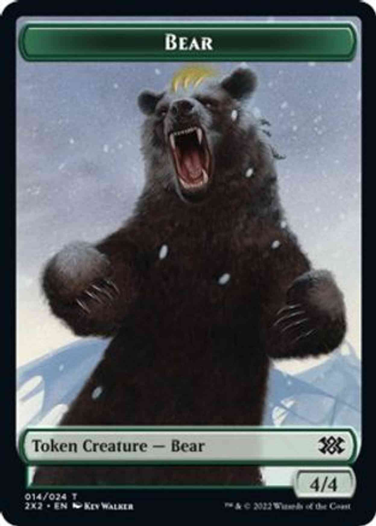 Bear // Phyrexian Golem Double-sided Token magic card front