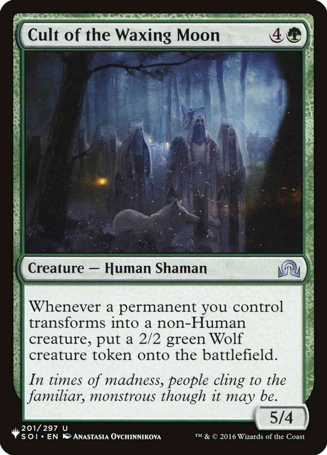 Cult of the Waxing Moon magic card front
