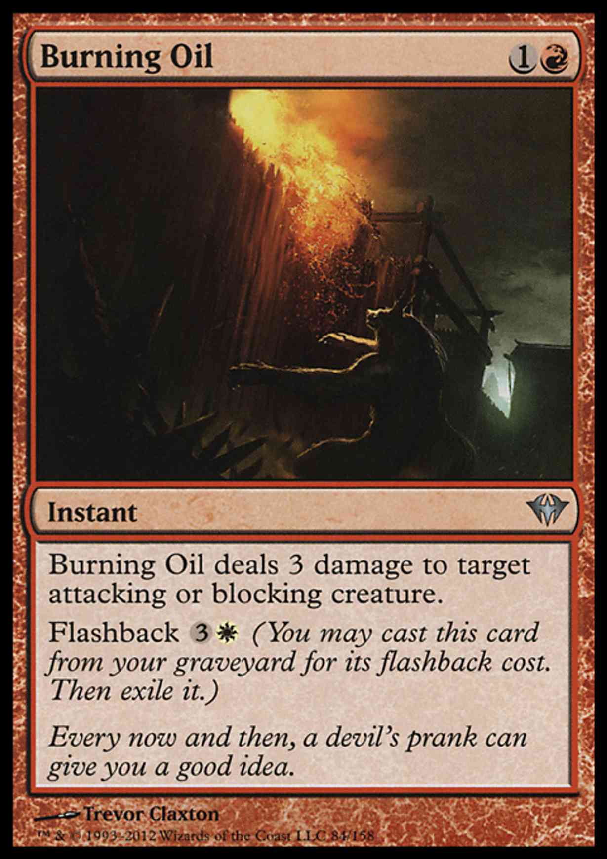 Burning Oil magic card front