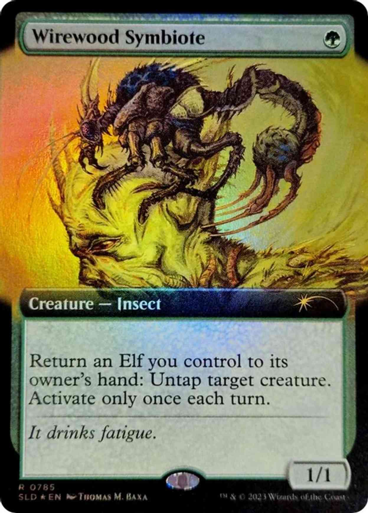 Wirewood Symbiote (Extended Art) magic card front