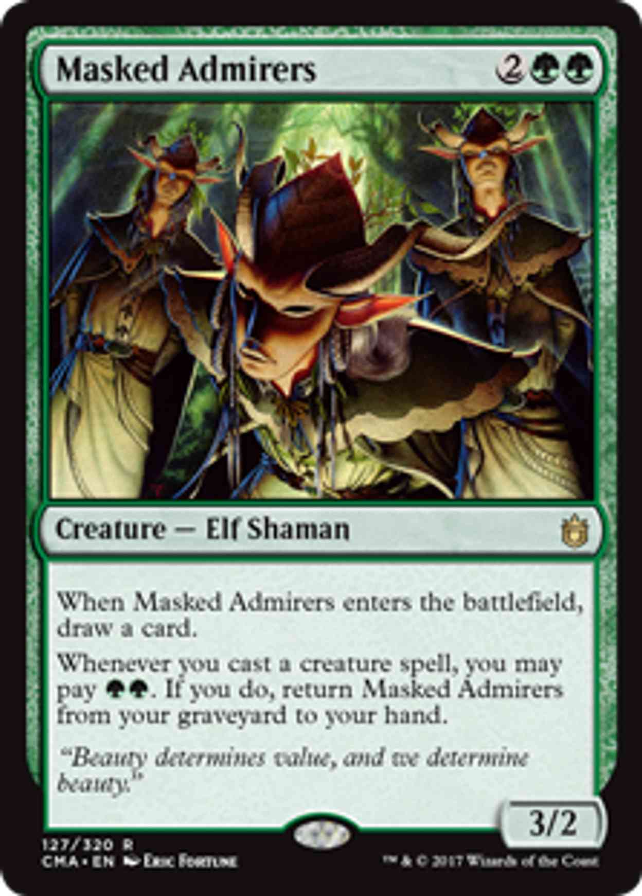 Masked Admirers magic card front