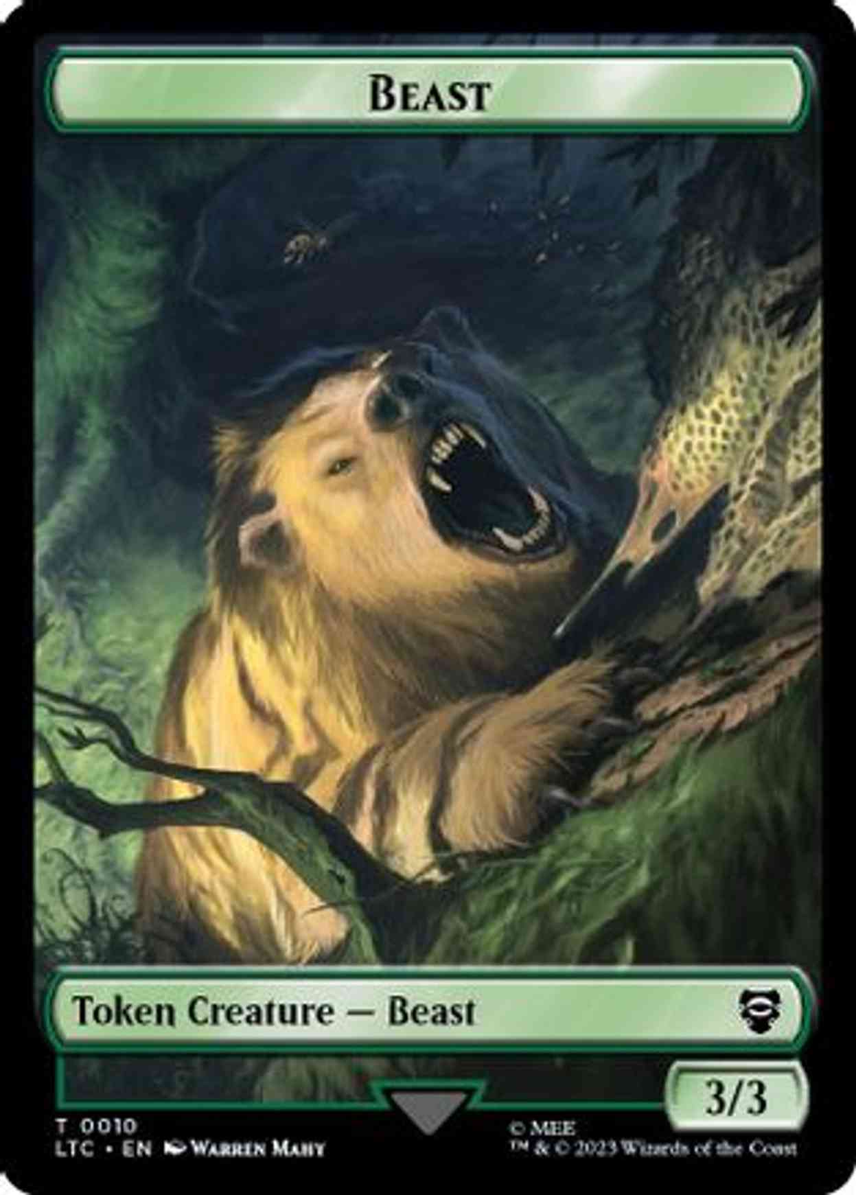 Beast // Treefolk Double-Sided Token magic card front