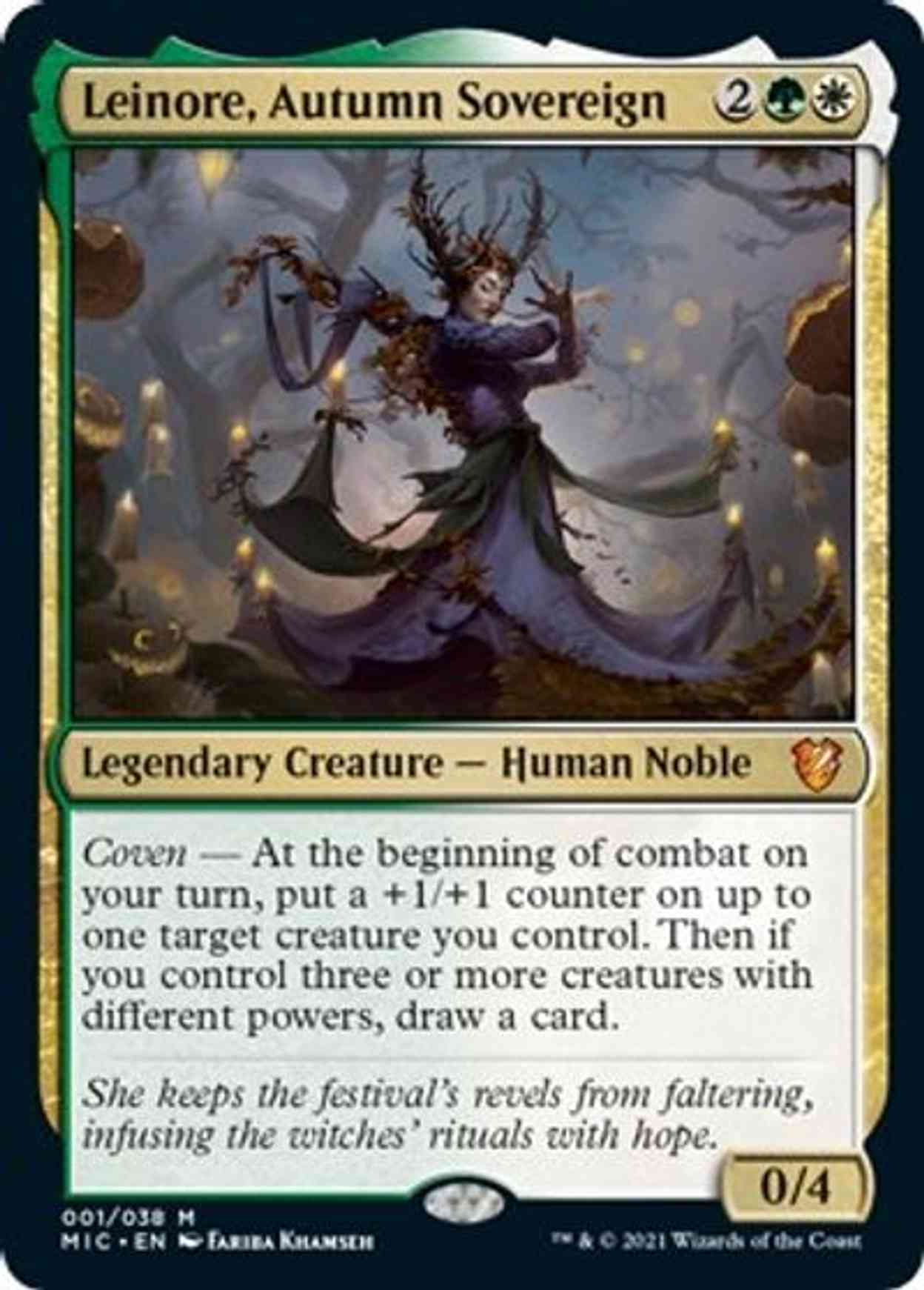 Leinore, Autumn Sovereign (Thick Stock) magic card front