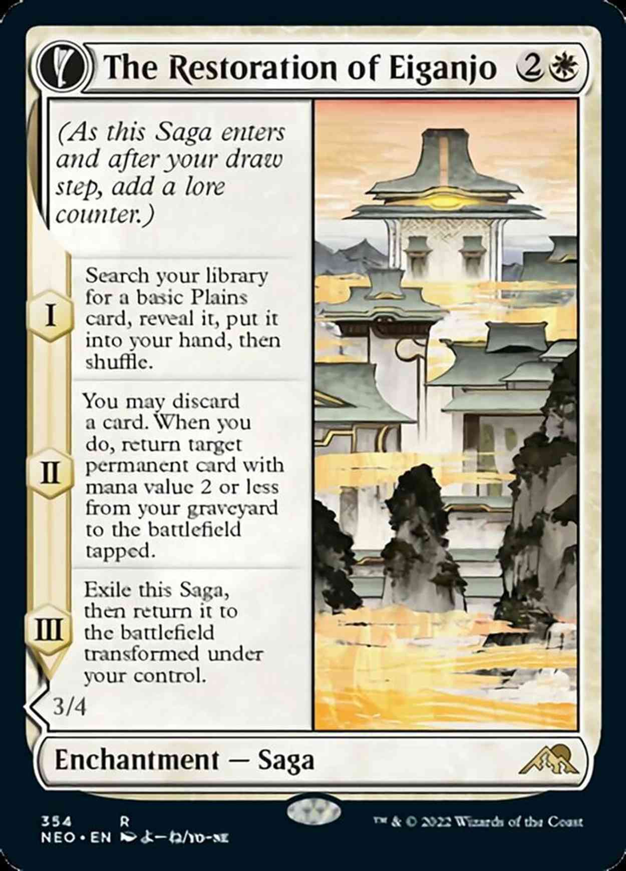 The Restoration of Eiganjo (Showcase) magic card front
