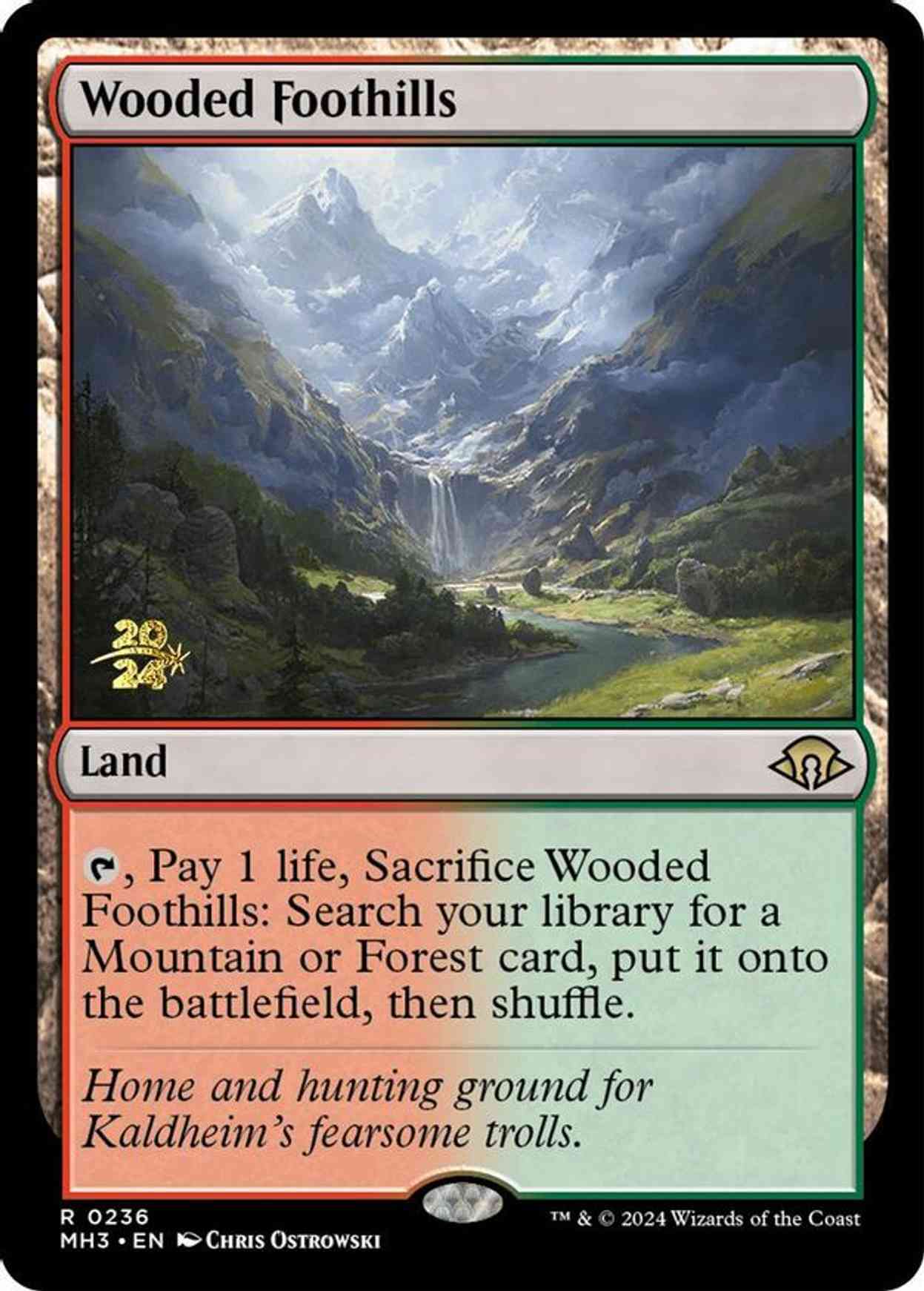 Wooded Foothills magic card front