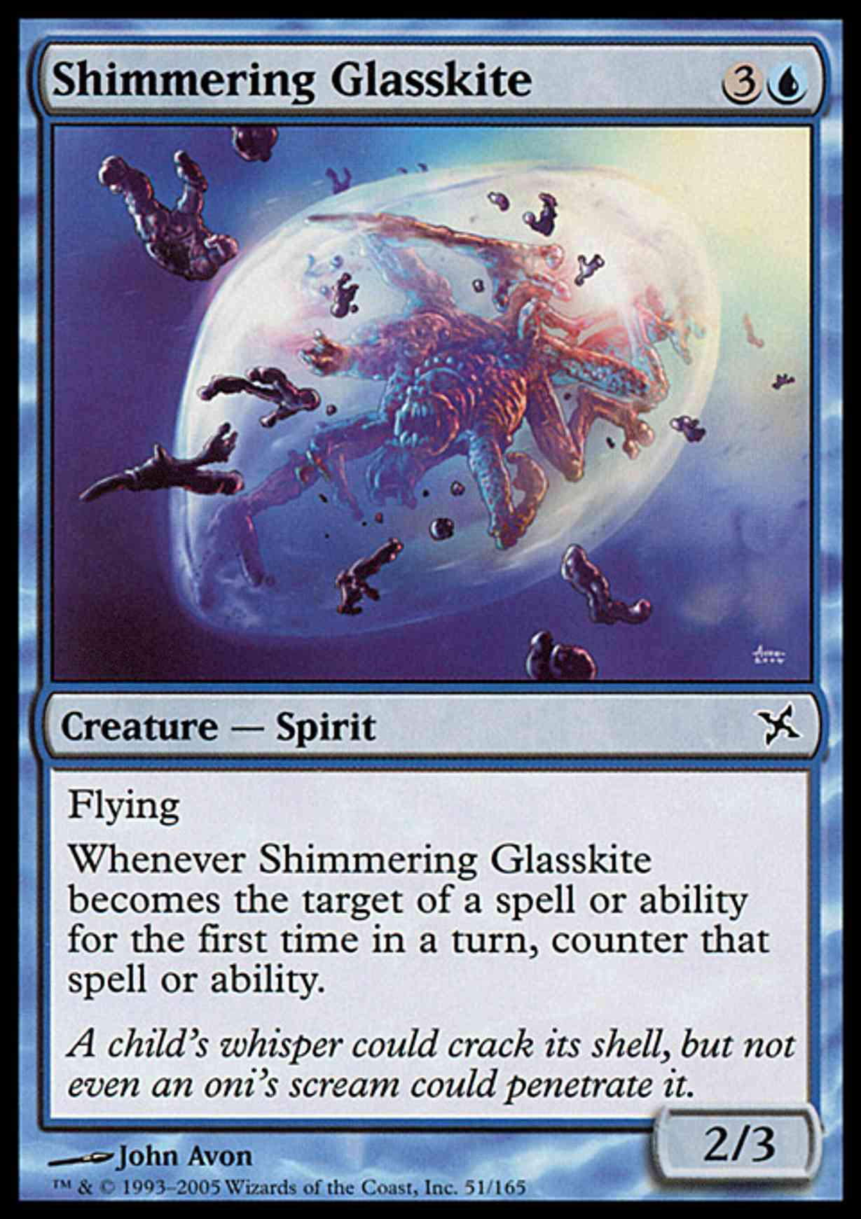 Shimmering Glasskite magic card front