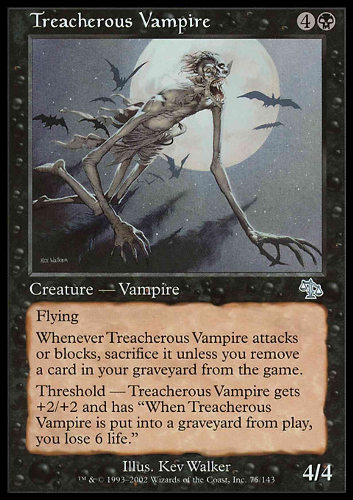 Treacherous Vampire magic card front