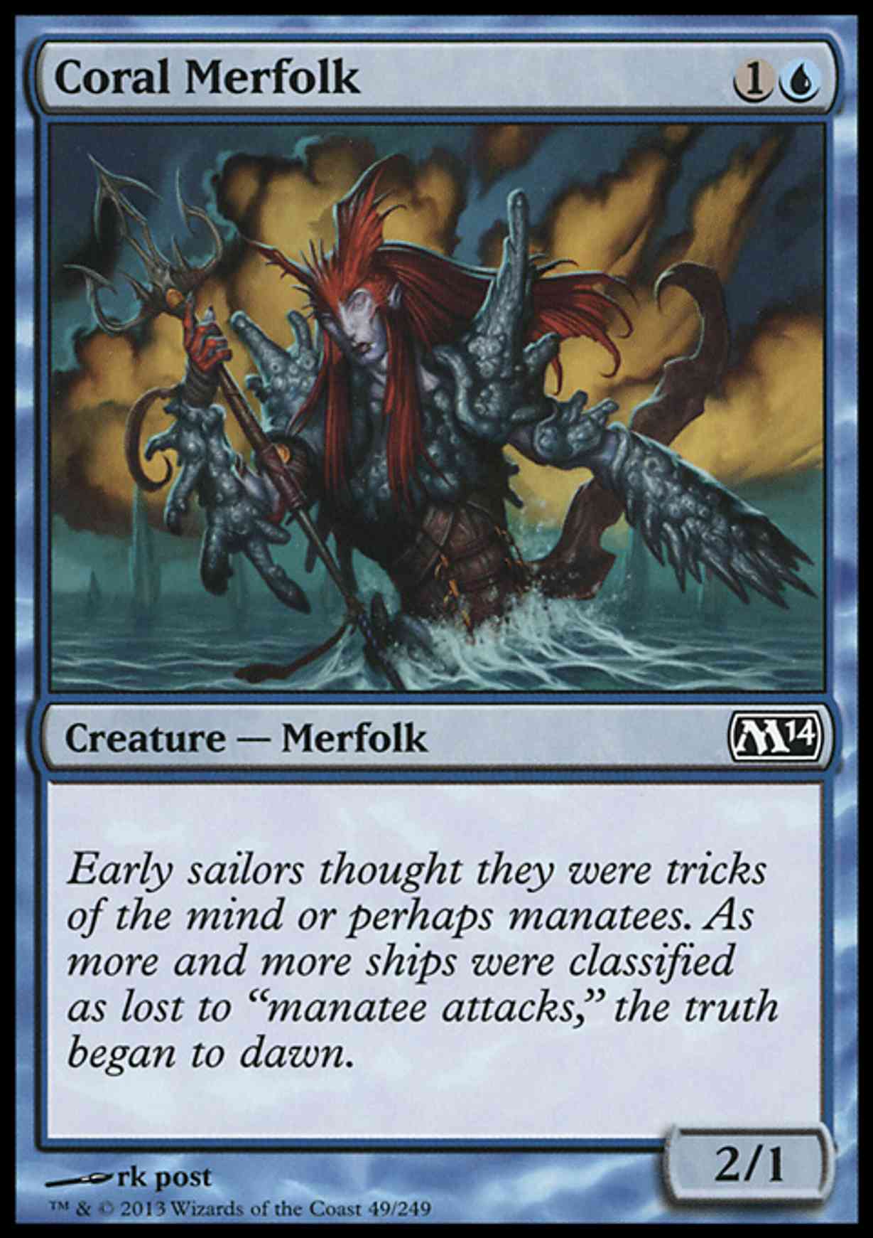 Coral Merfolk magic card front