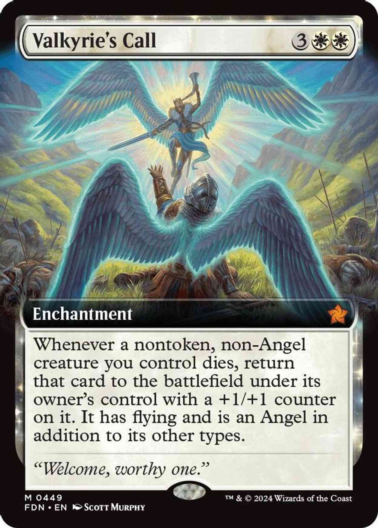 Valkyrie's Call (Extended Art) magic card front