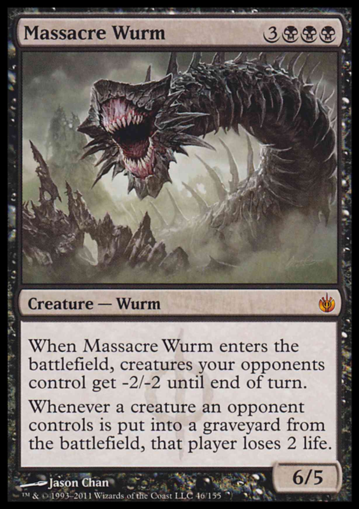 Massacre Wurm magic card front