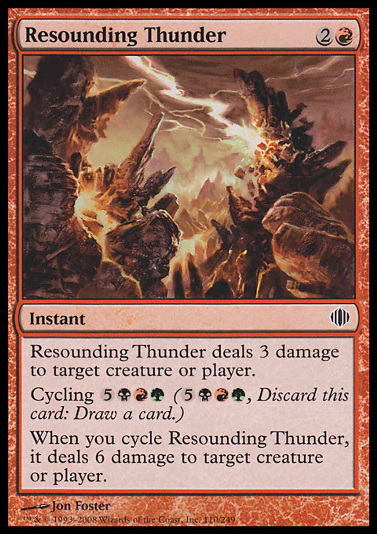 Resounding Thunder magic card front