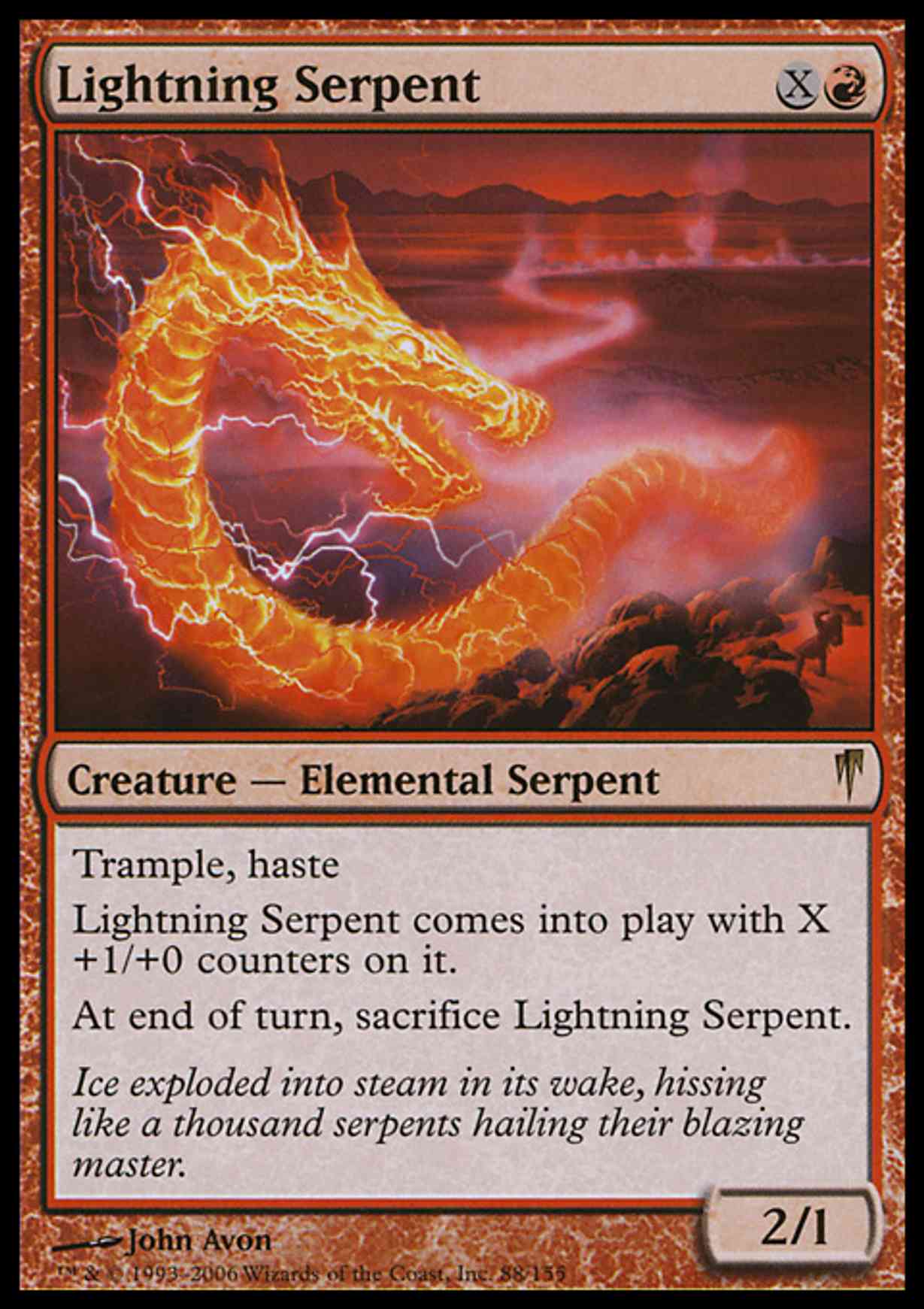 Lightning Serpent magic card front