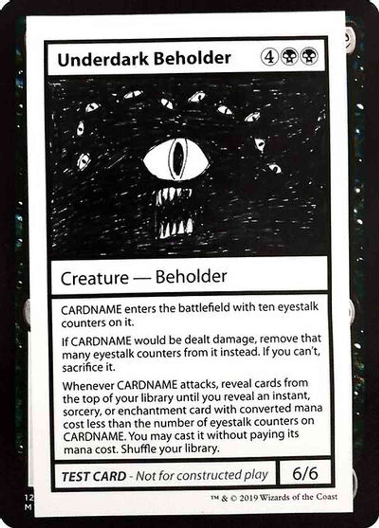 Underdark Beholder (No PW Symbol) magic card front