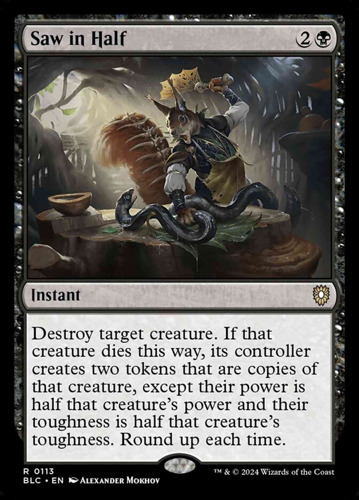 Saw in Half magic card front