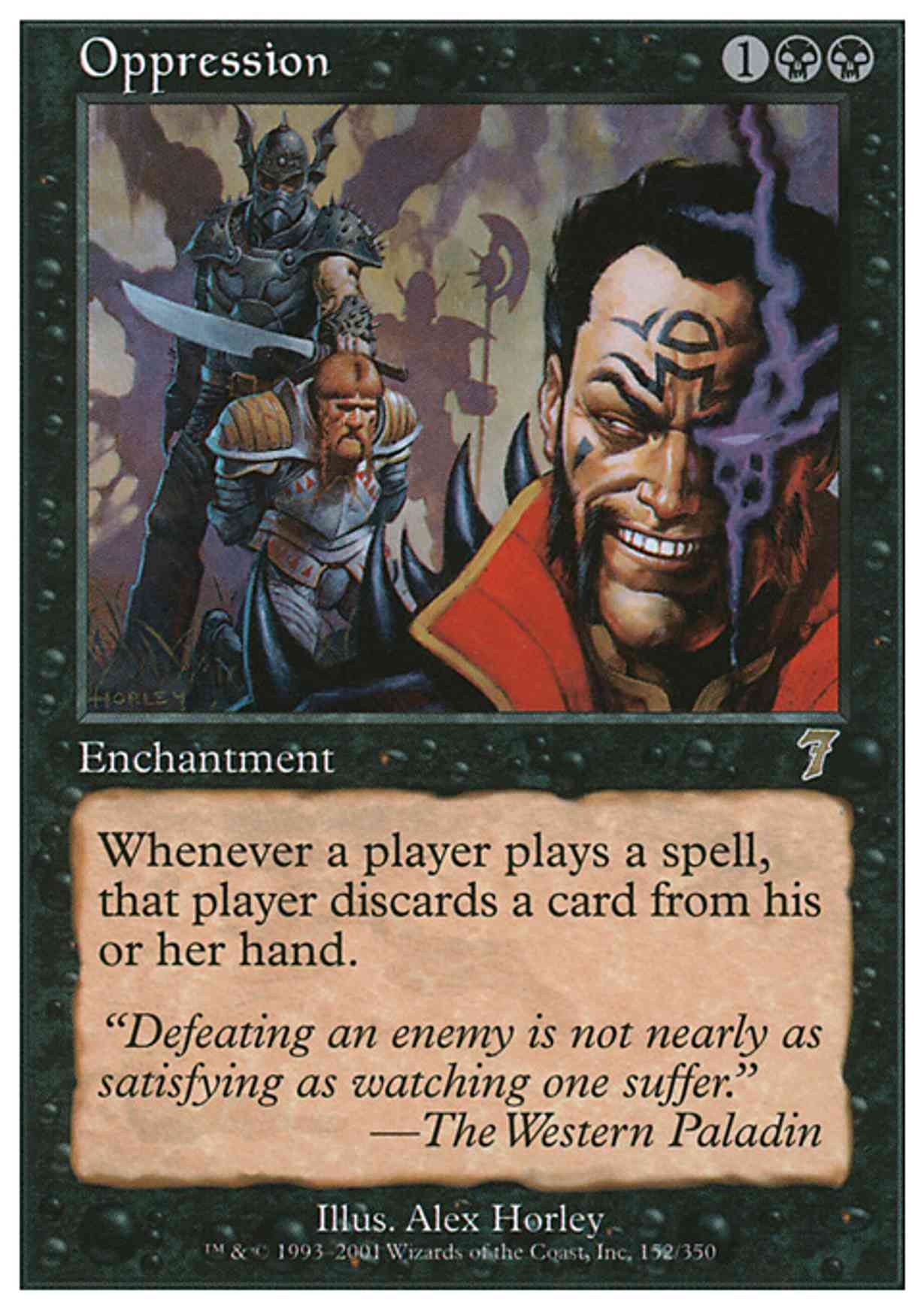 Oppression magic card front