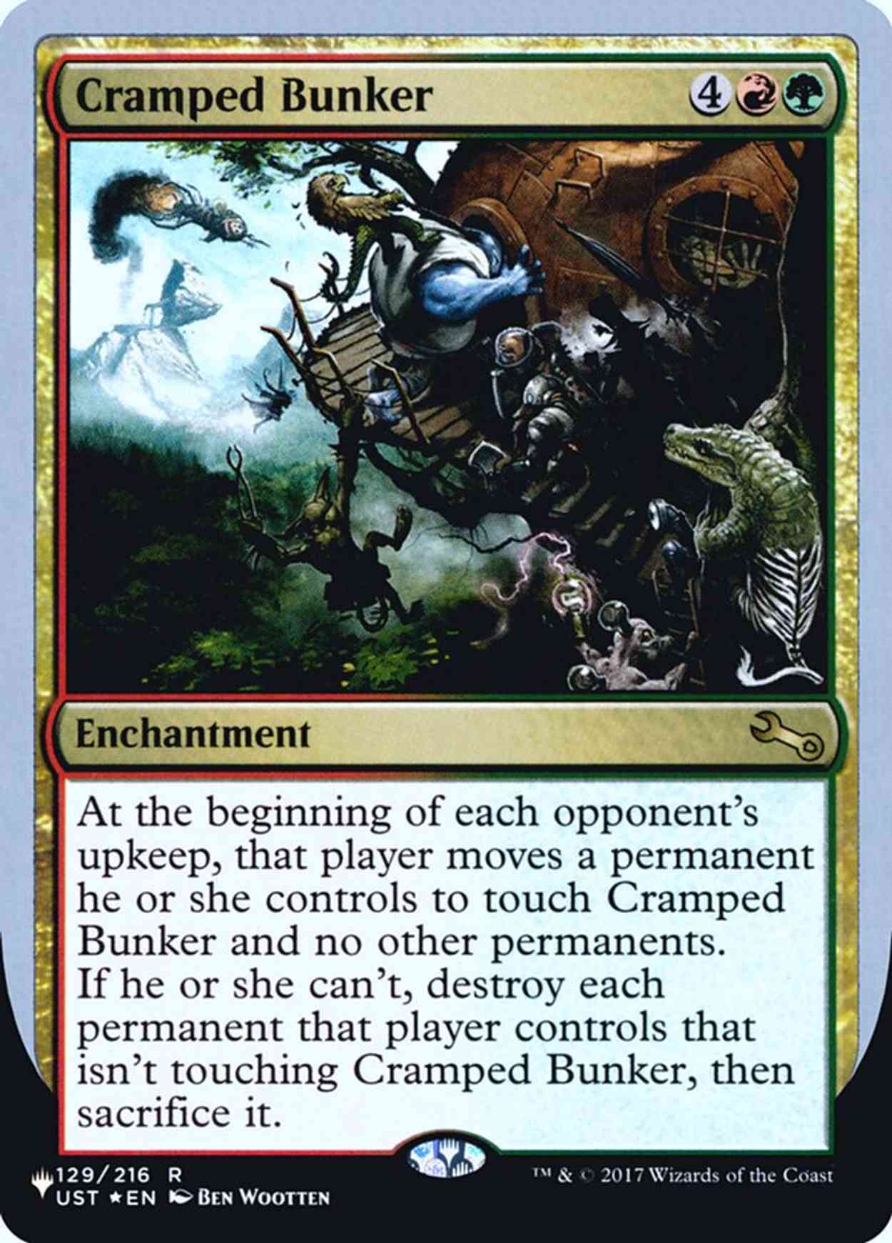 Cramped Bunker magic card front