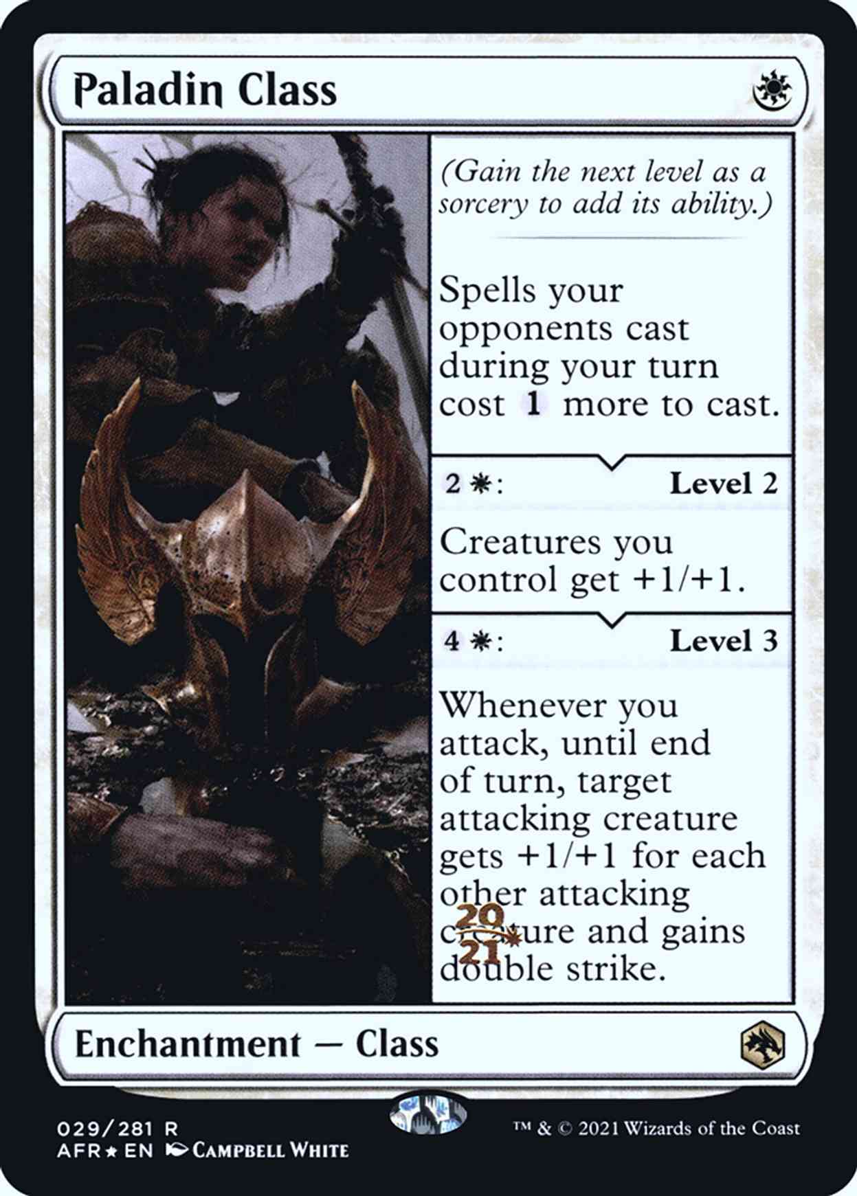Paladin Class magic card front