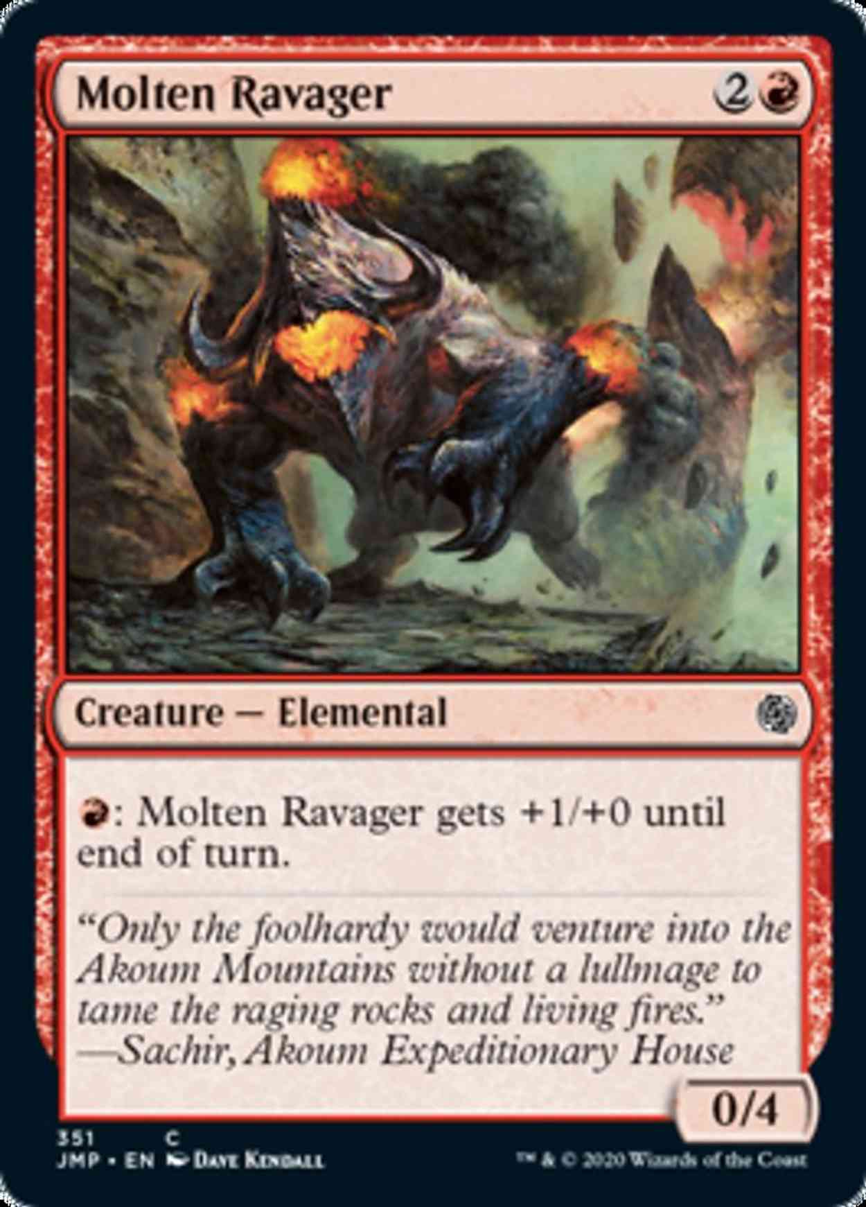 Molten Ravager magic card front