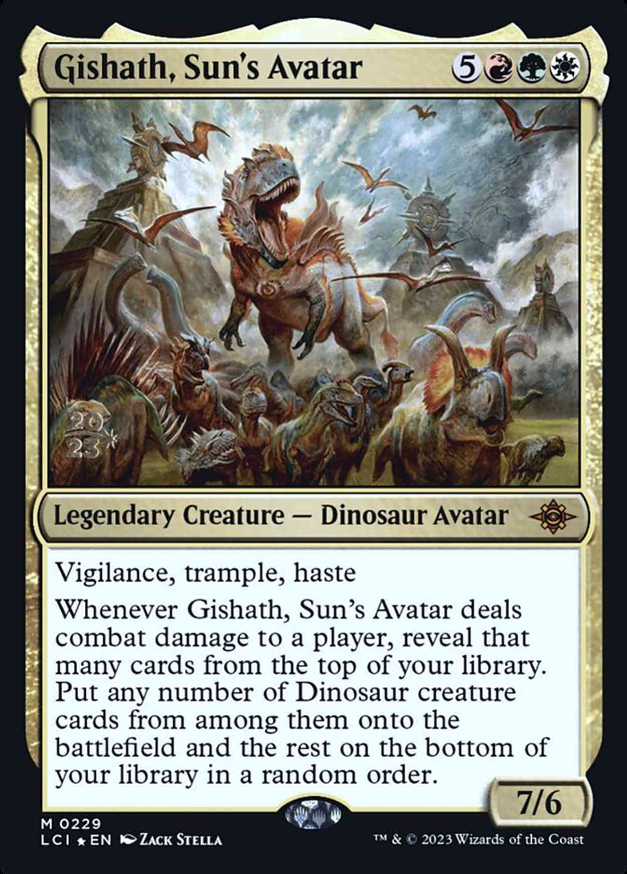 Gishath, Sun's Avatar (LCI) magic card front