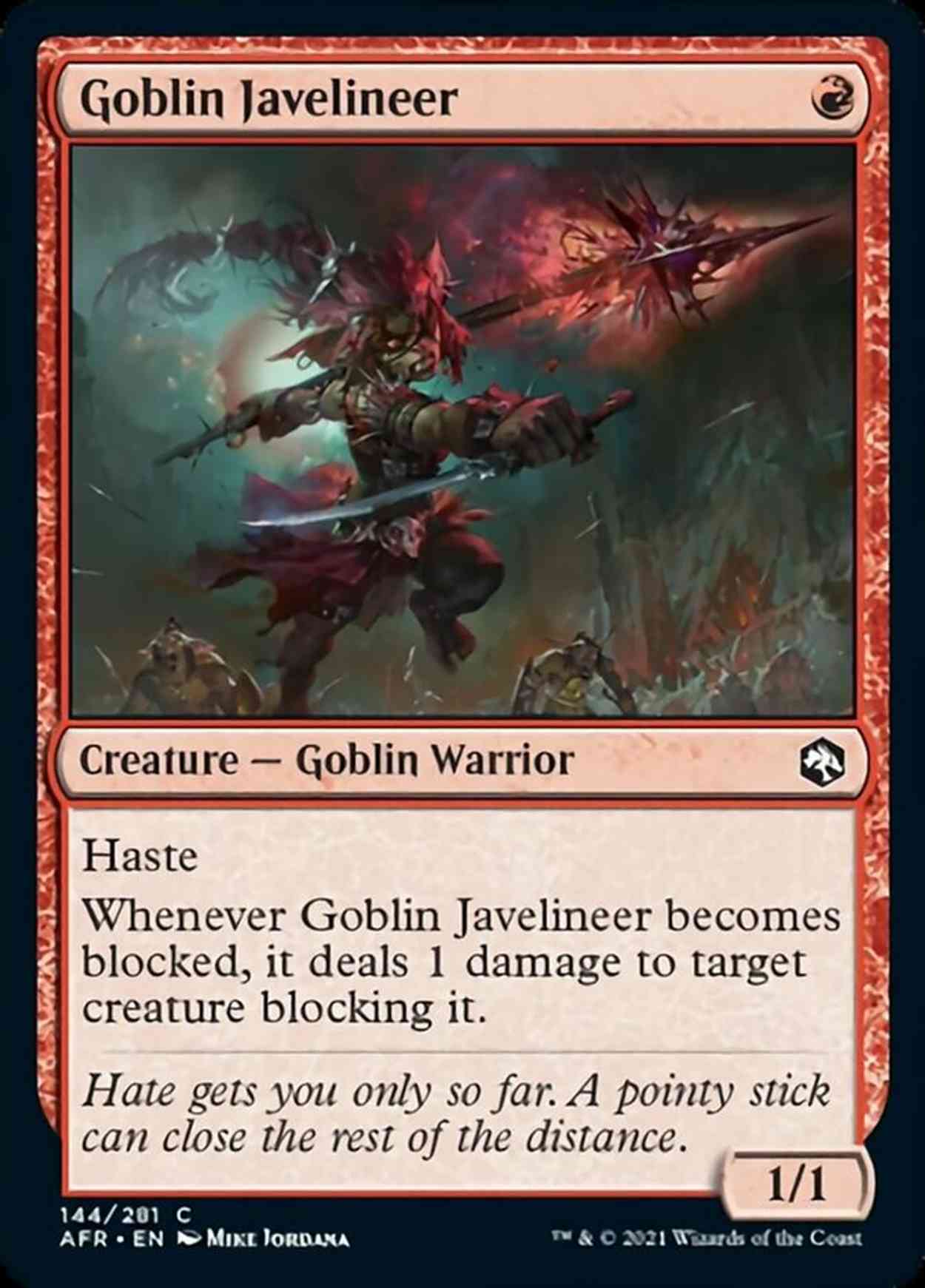 Goblin Javelineer magic card front