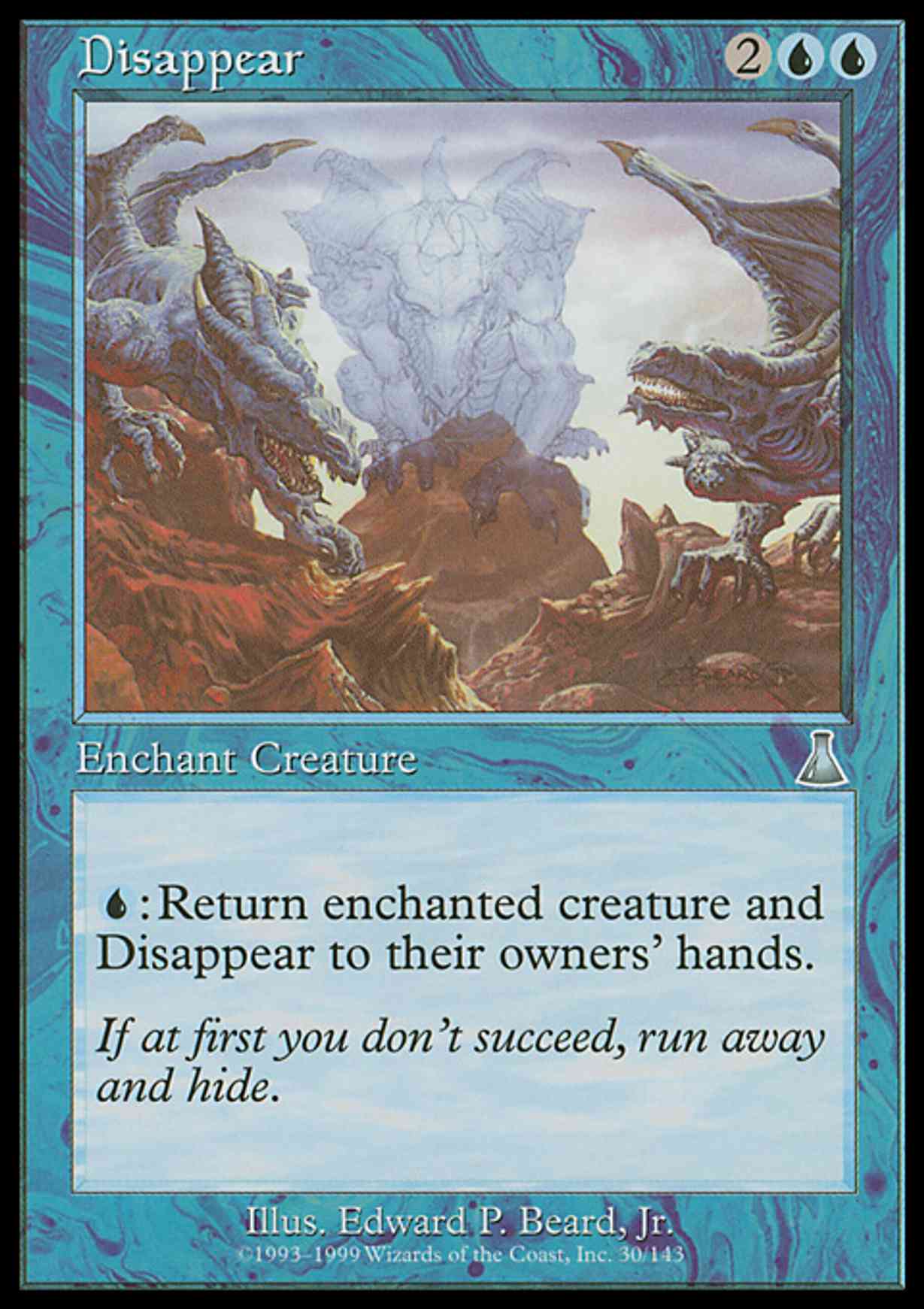 Disappear magic card front