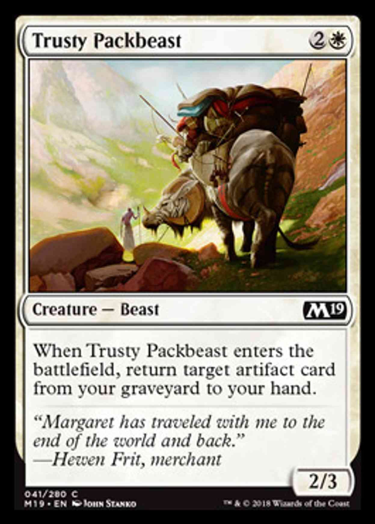 Trusty Packbeast magic card front