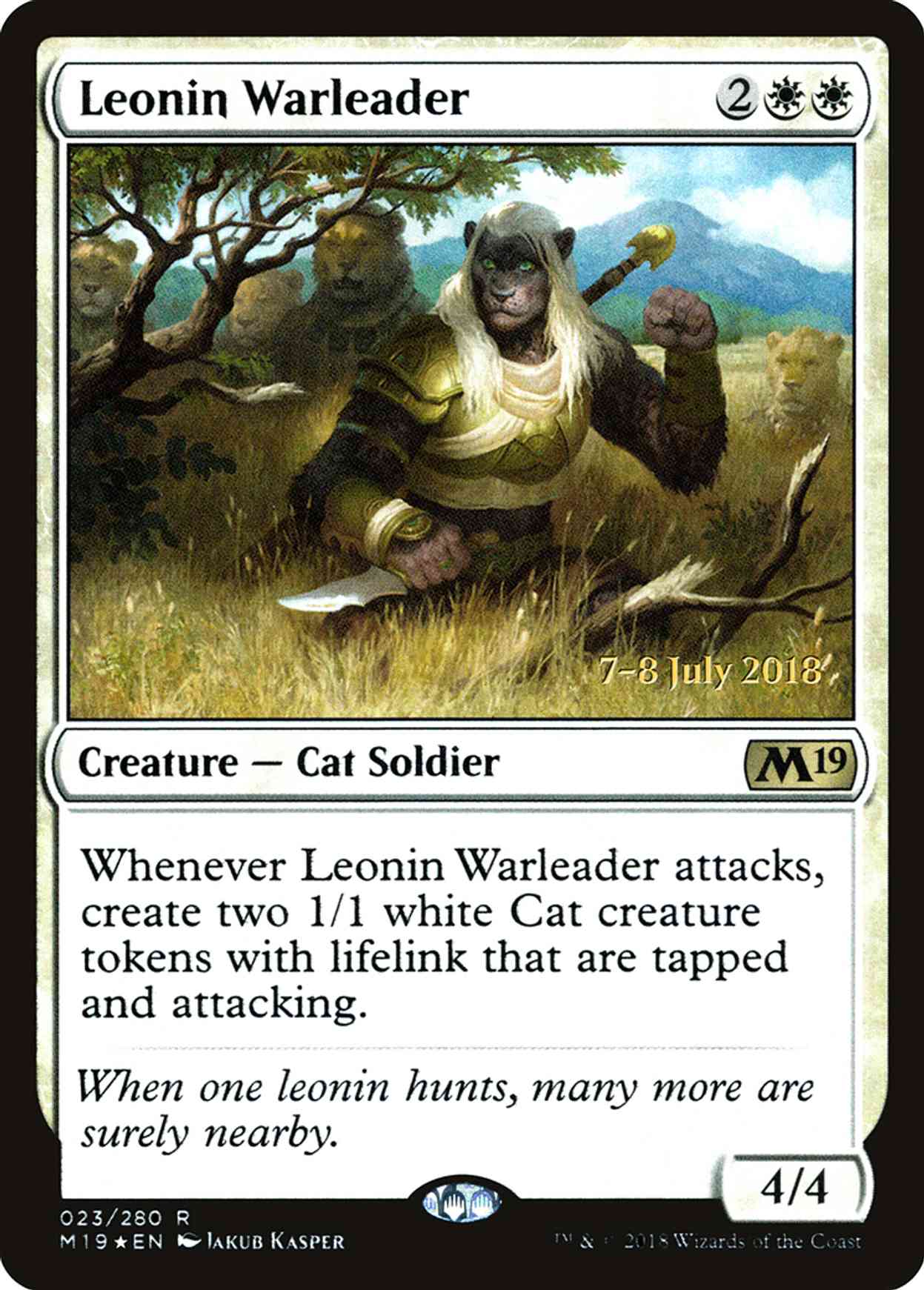 Leonin Warleader magic card front