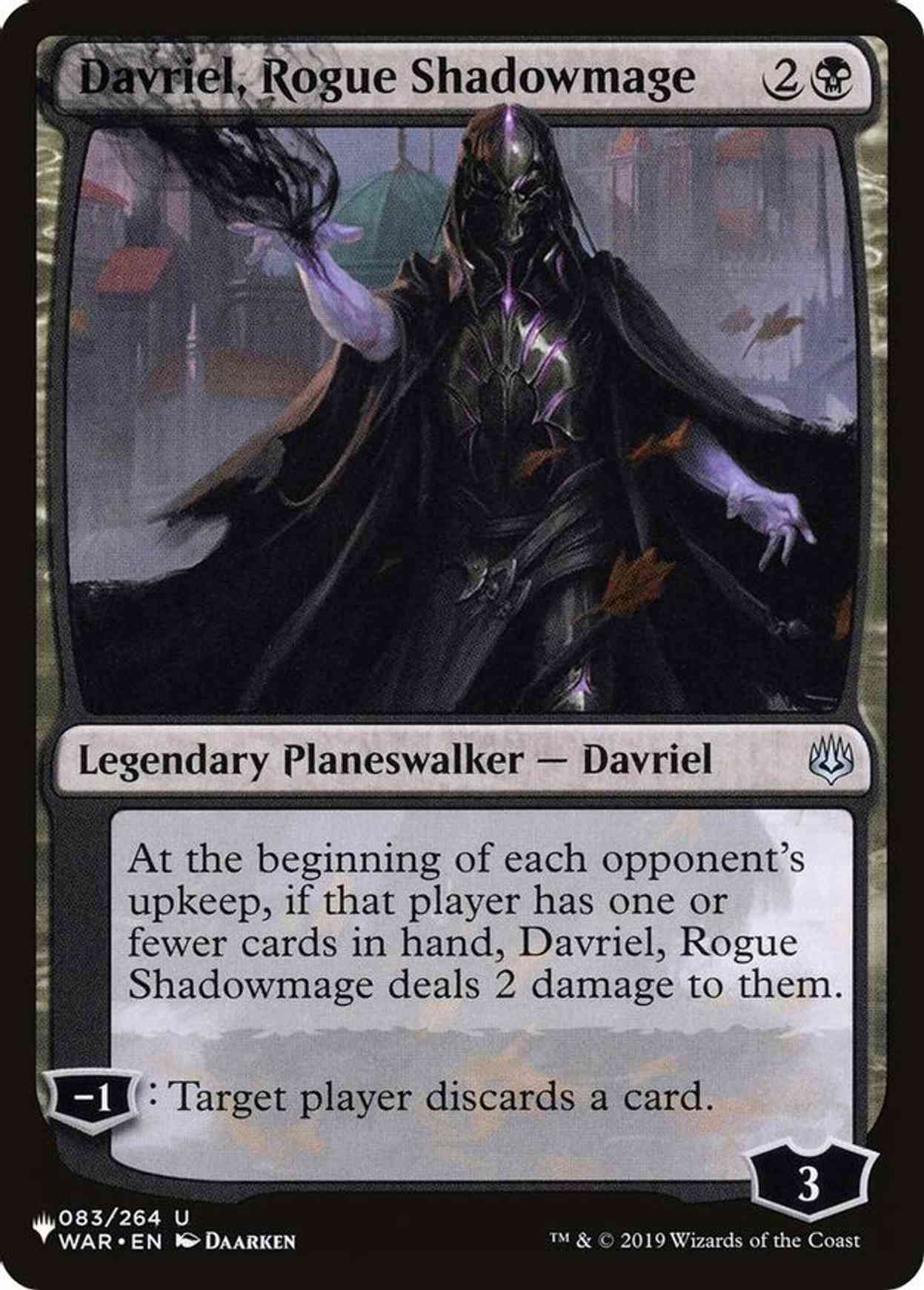 Davriel, Rogue Shadowmage magic card front