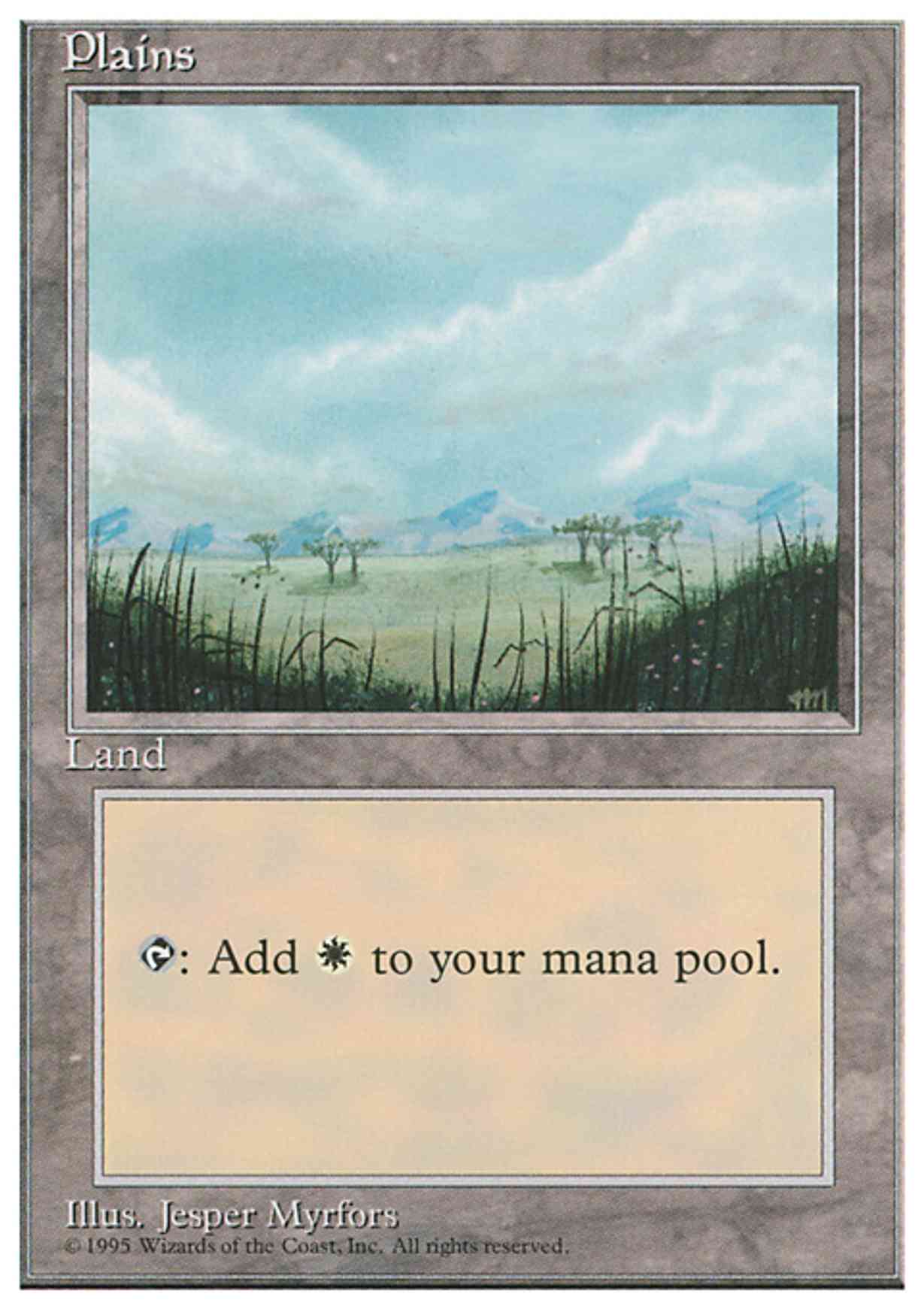 Plains (B) magic card front