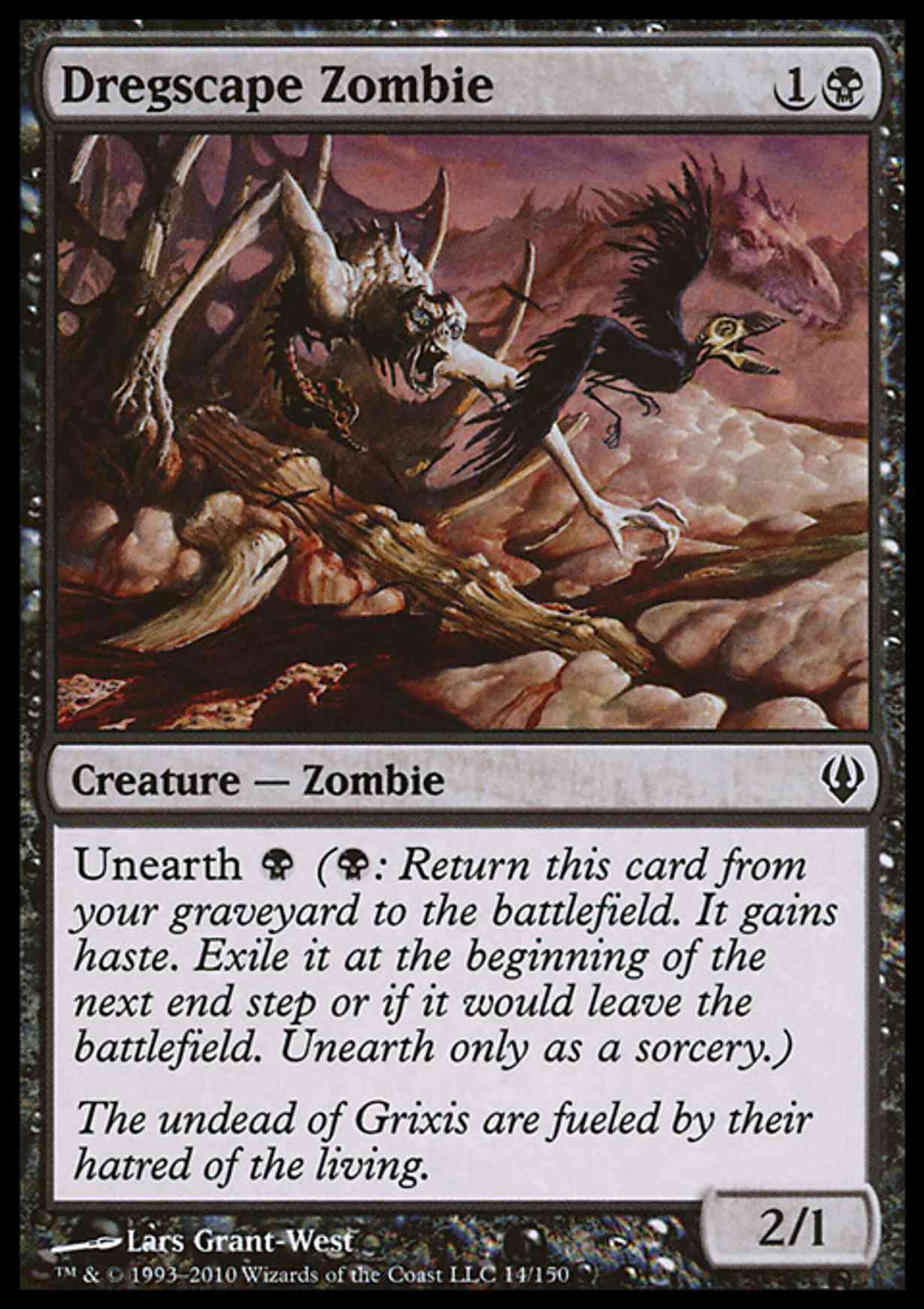 Dregscape Zombie magic card front