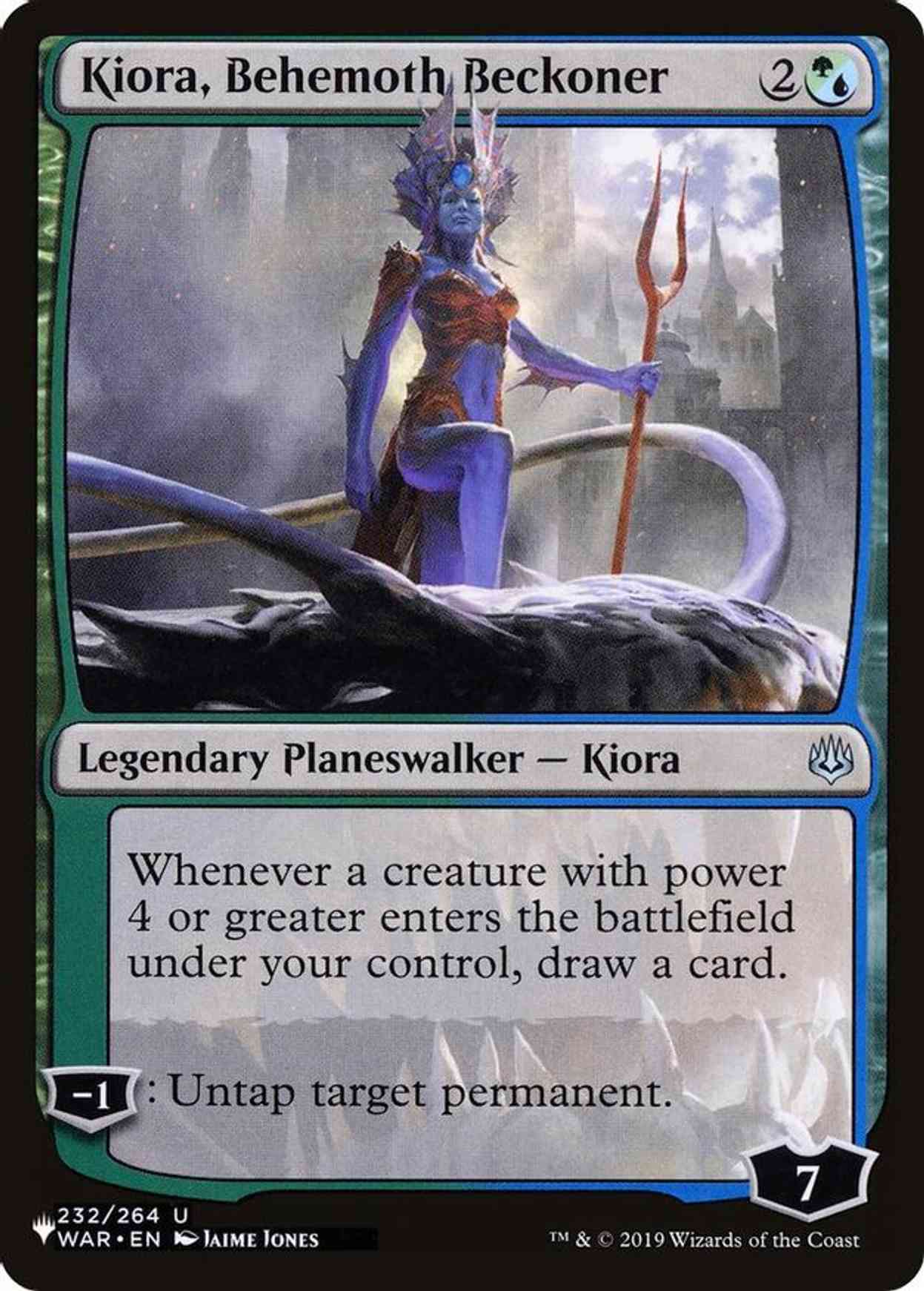 Kiora, Behemoth Beckoner magic card front