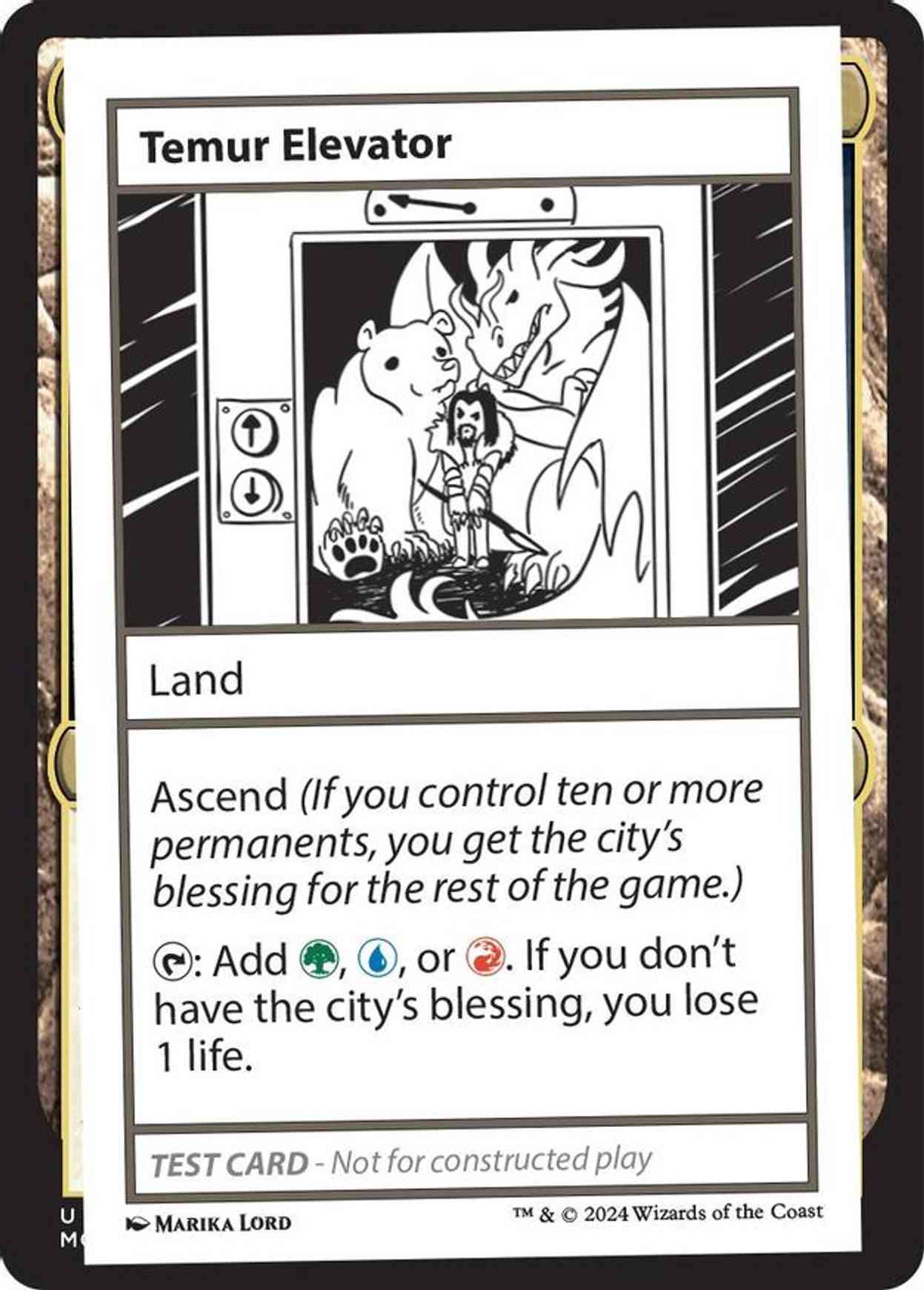 Temur Elevator magic card front