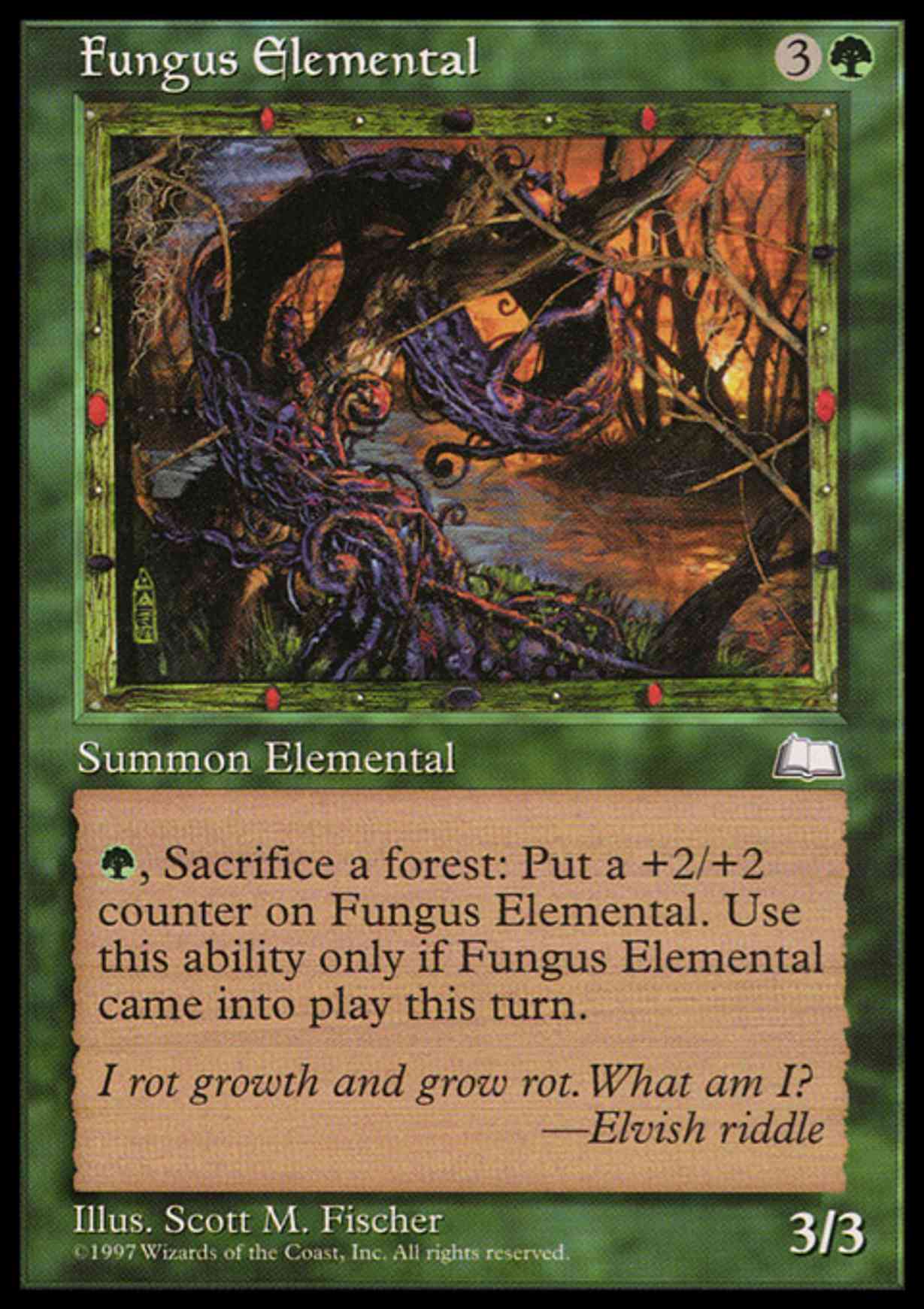 Fungus Elemental magic card front