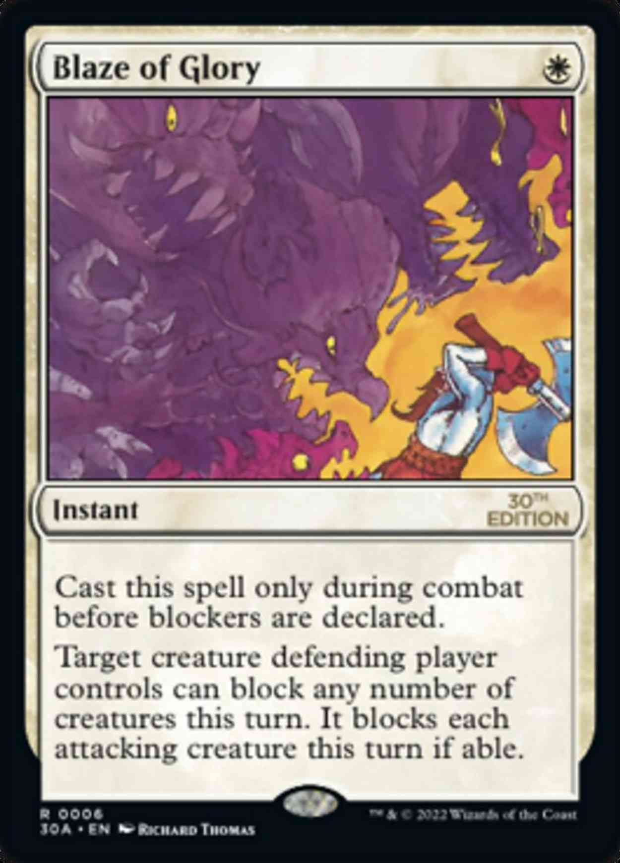Blaze of Glory magic card front